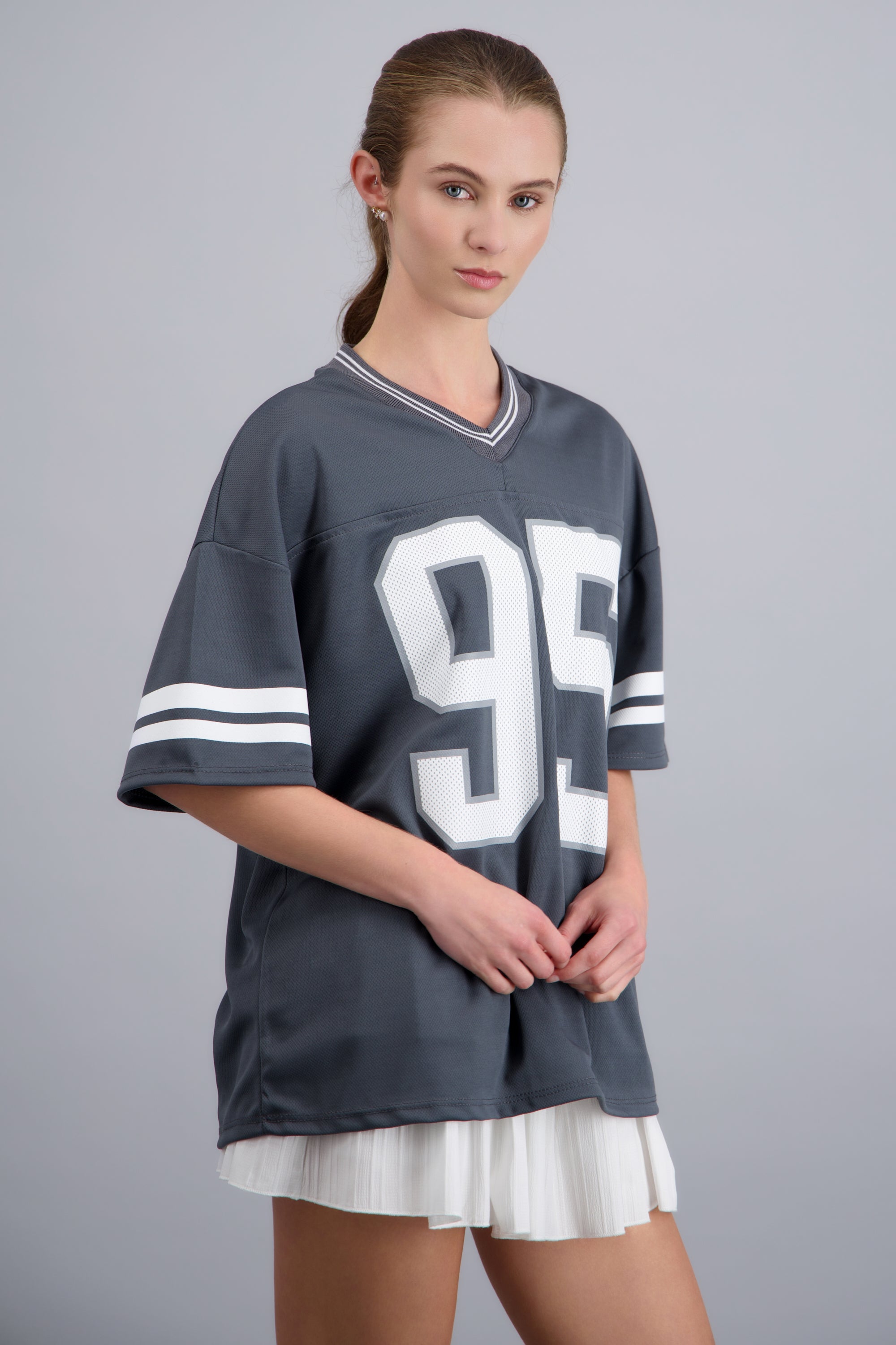 Playera deportiva estampado numeros PETROLEO