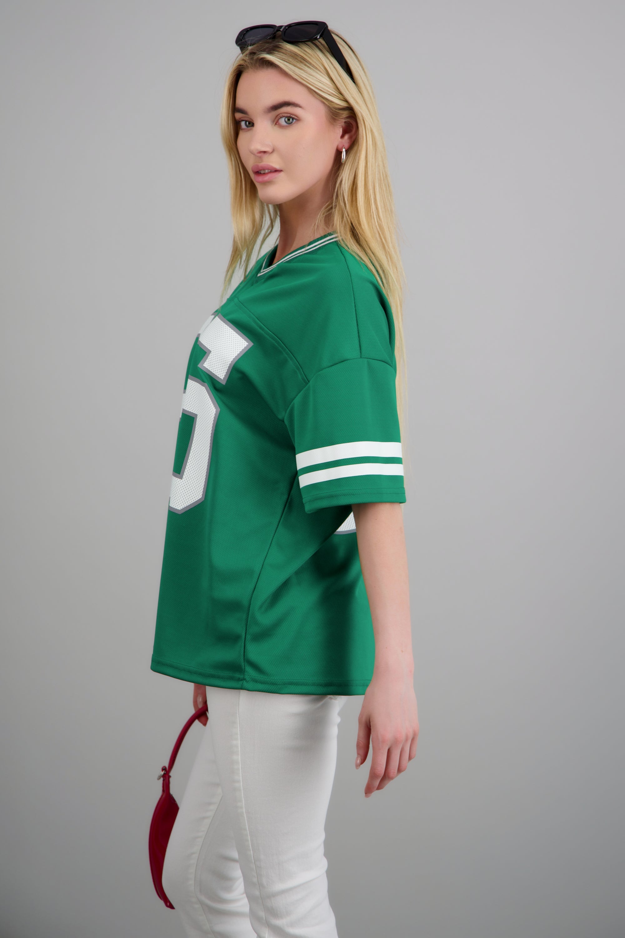 Playera deportiva estampado numeros VERDE