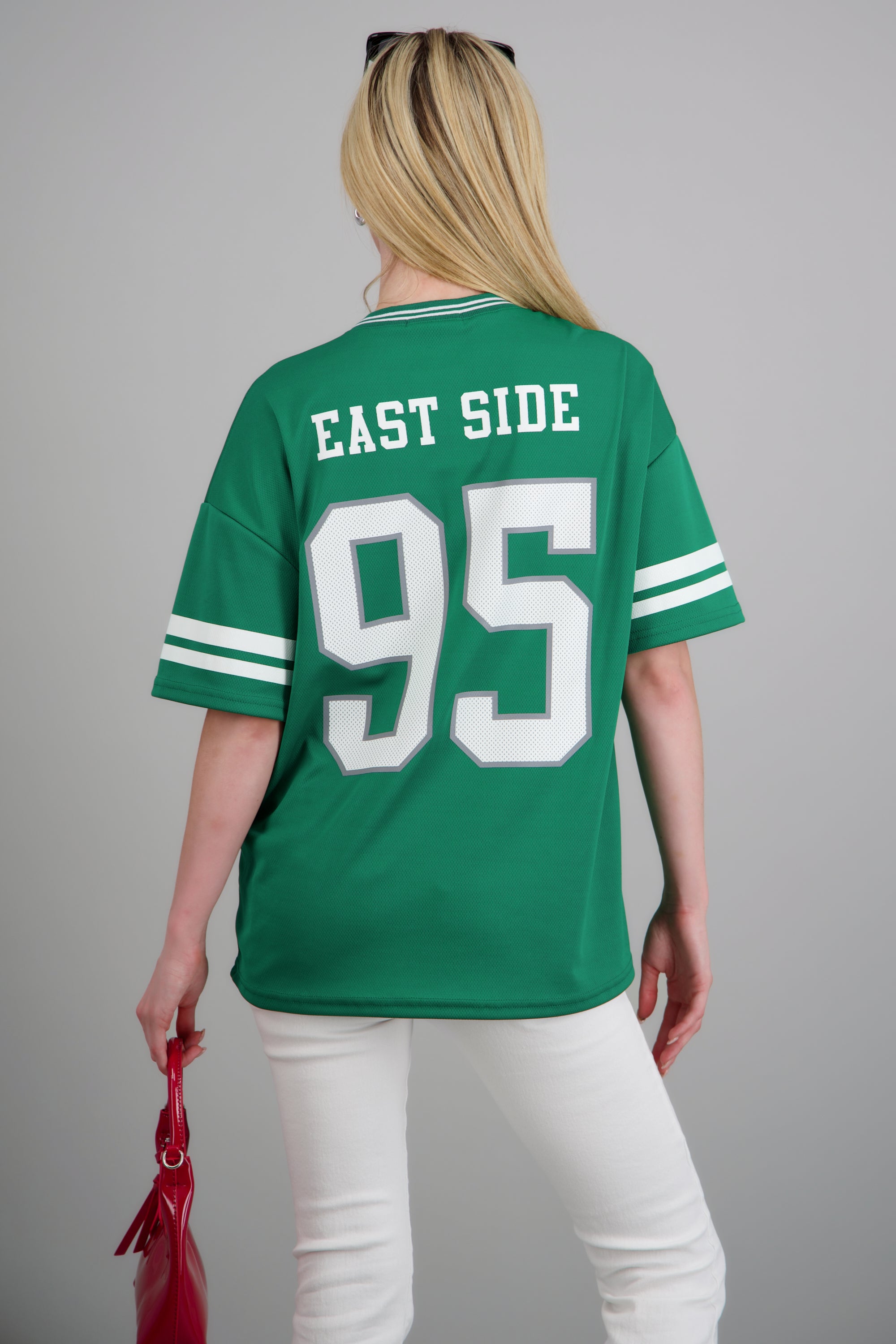 Playera deportiva estampado numeros VERDE