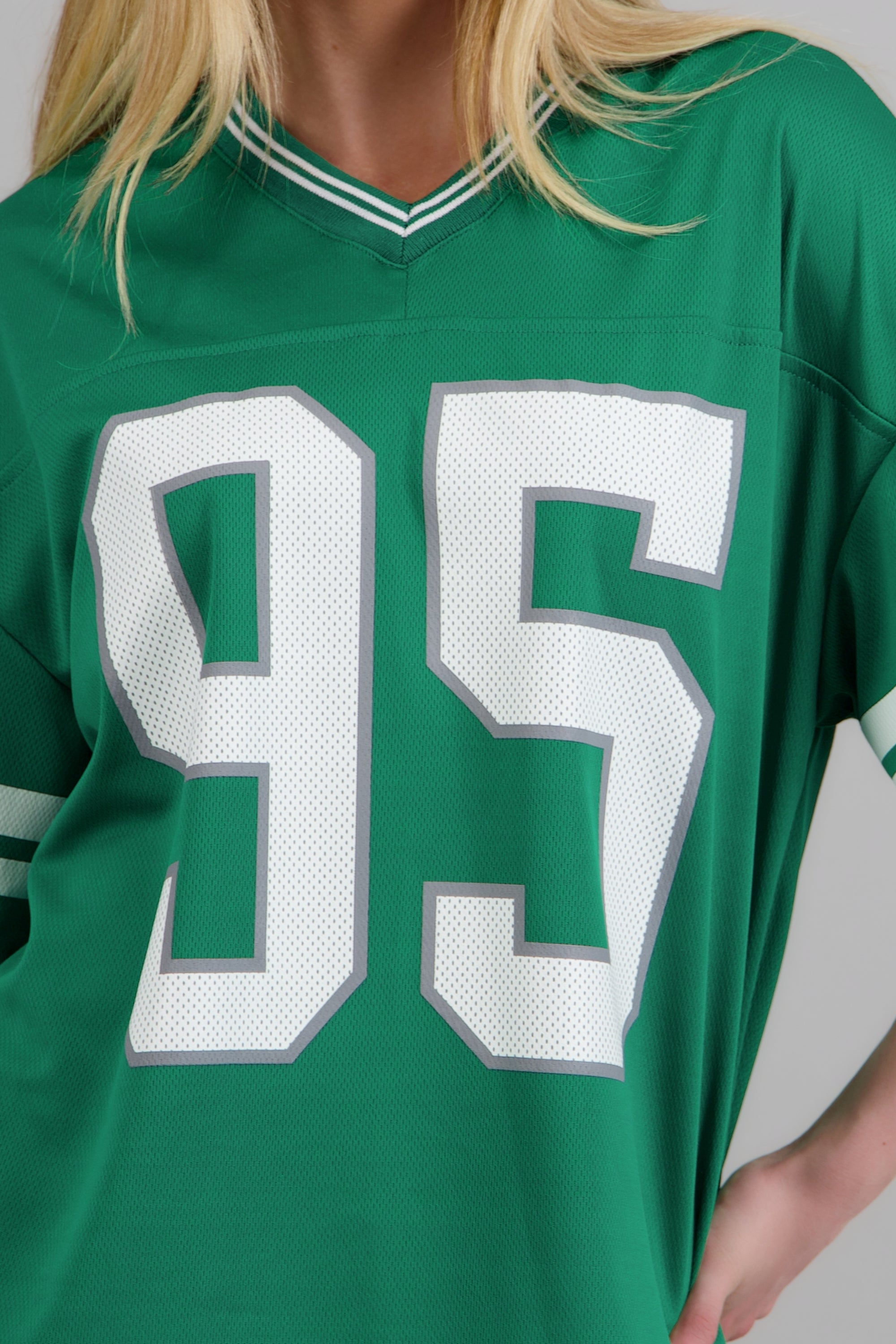 Playera deportiva estampado numeros VERDE