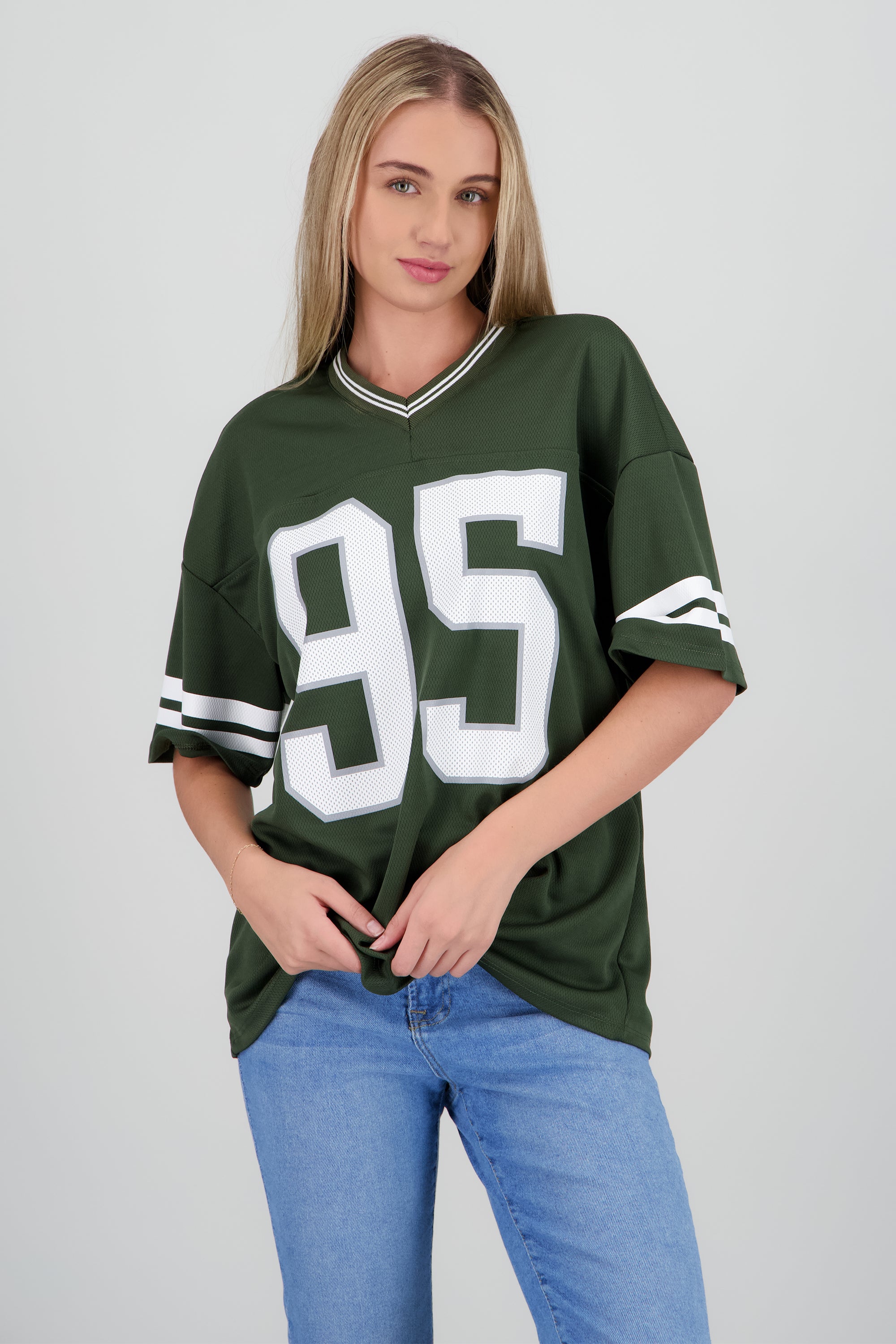 Playera deportiva estampado numeros OLIVO