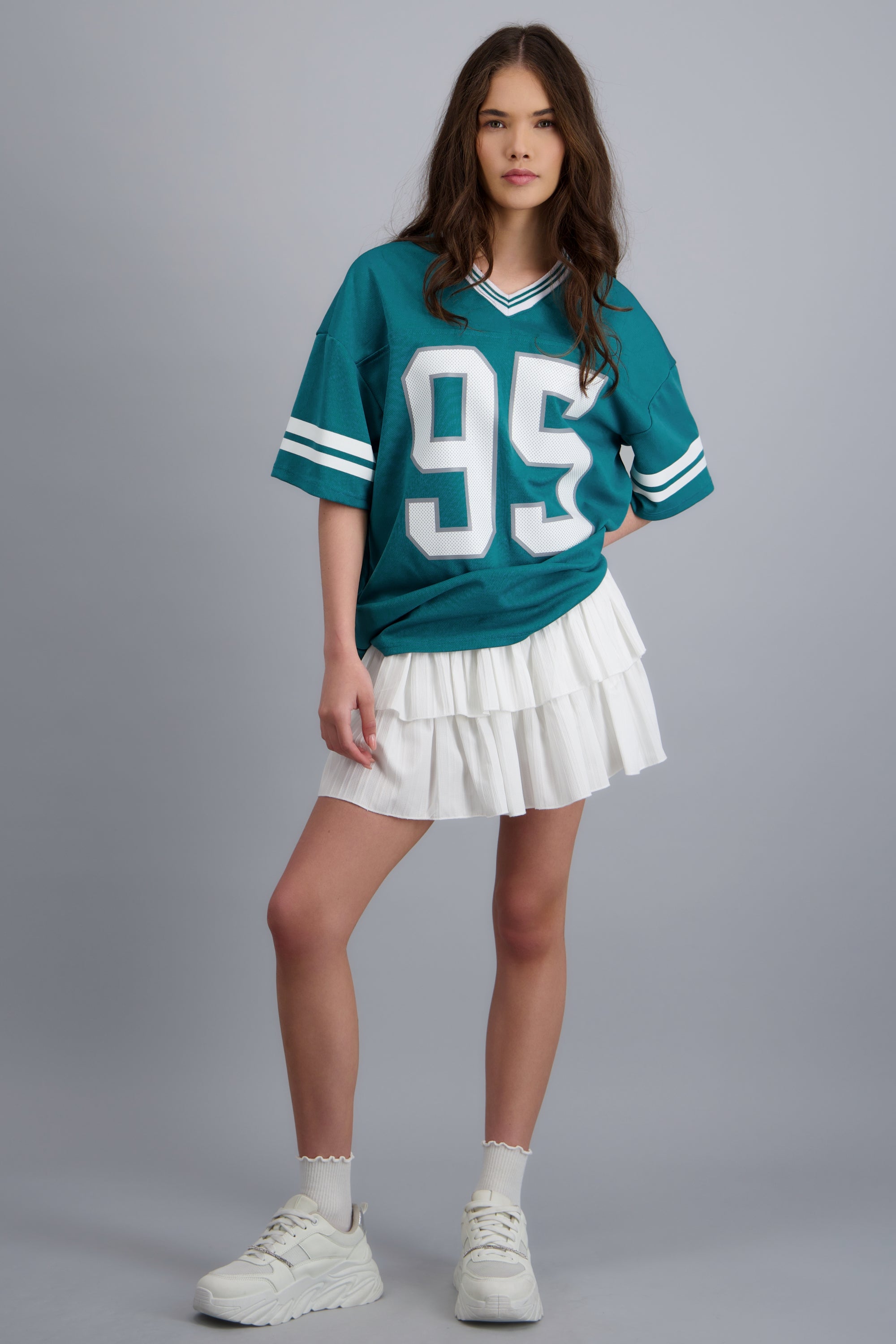 Playera deportiva estampado numeros JADE