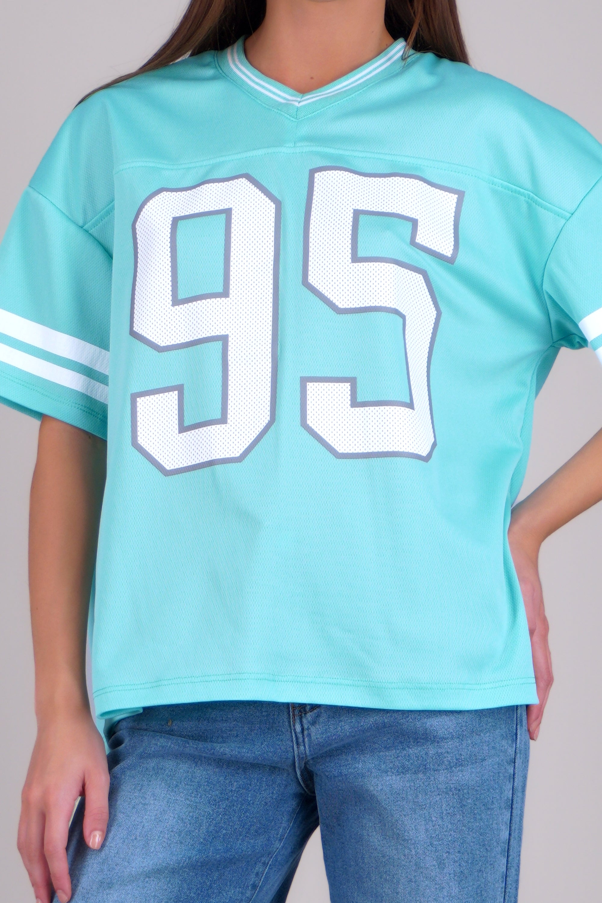 Playera deportiva estampado numeros MENTA
