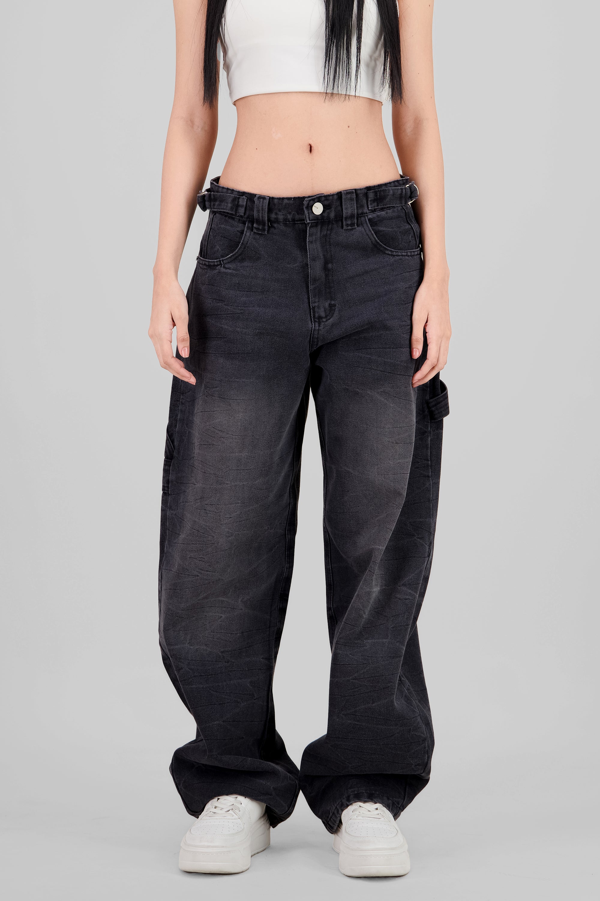 Jeans baggy ajustables NEGRO