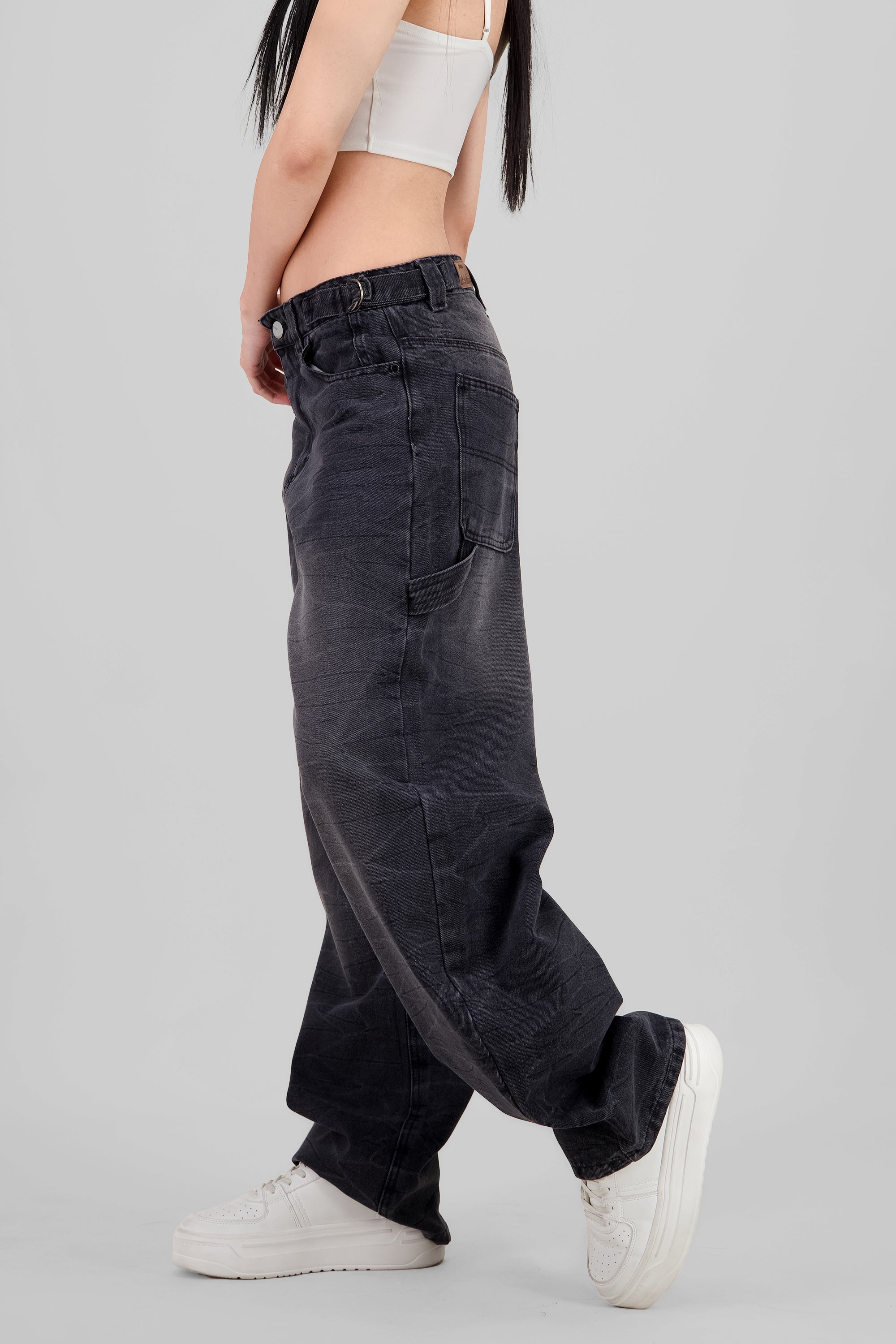 Jeans baggy ajustables NEGRO