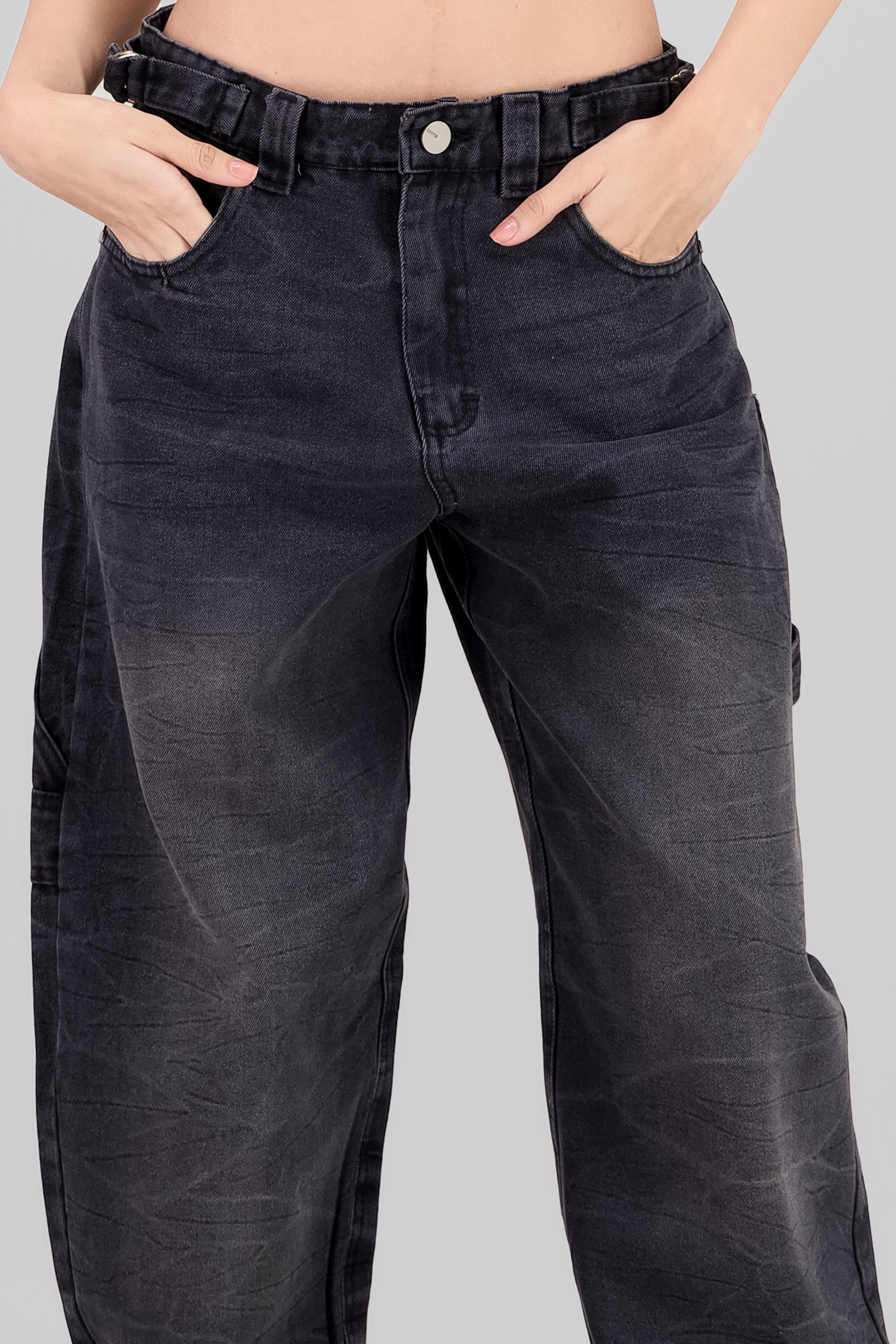 Jeans baggy ajustables NEGRO