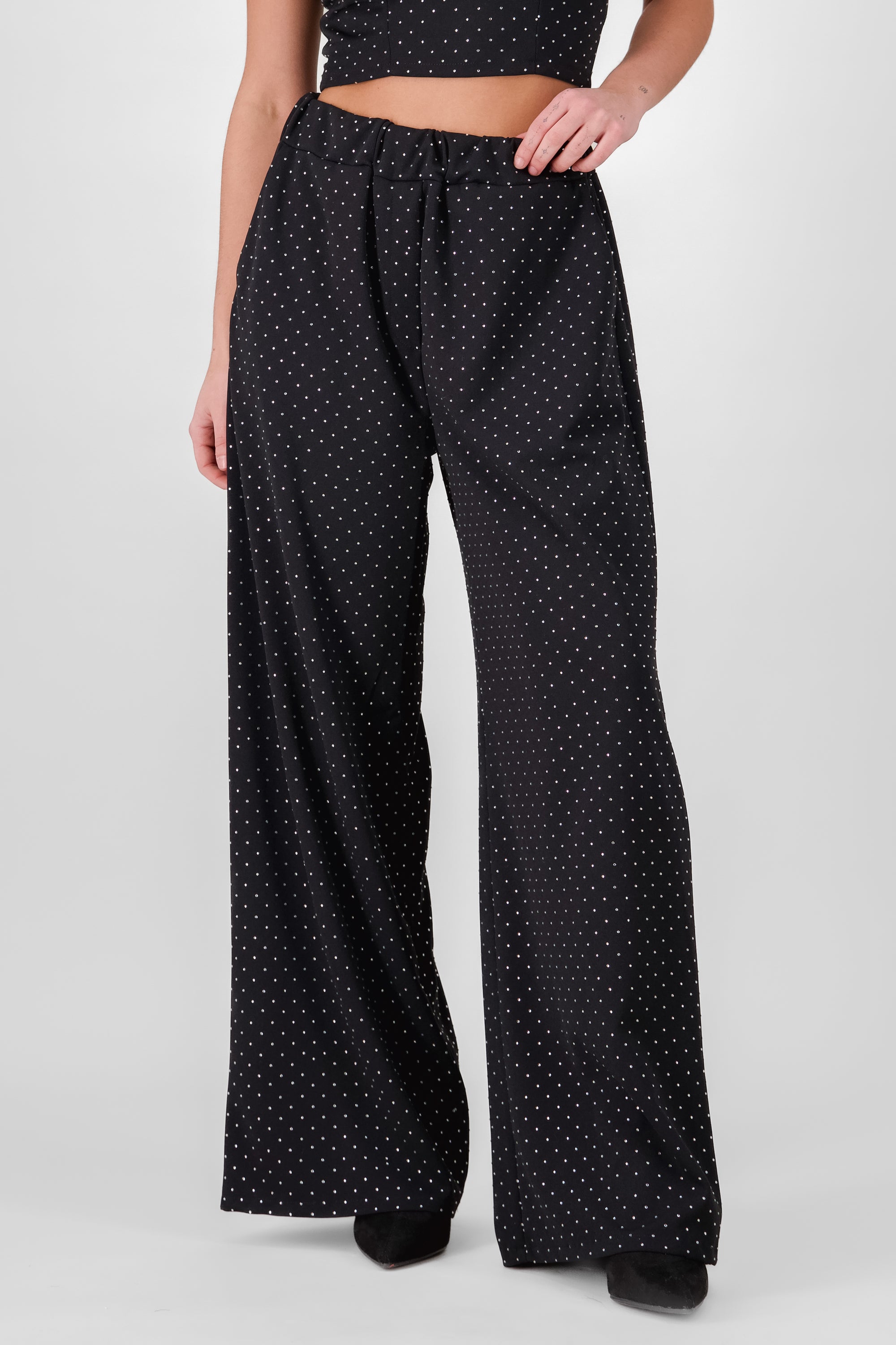 PANTALON BRILLOS NEGRO COMBO