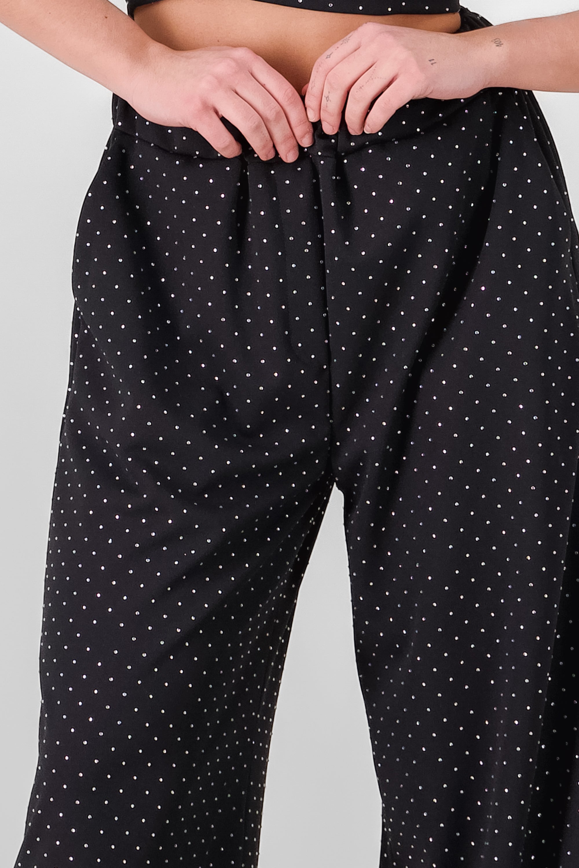 PANTALON BRILLOS NEGRO COMBO