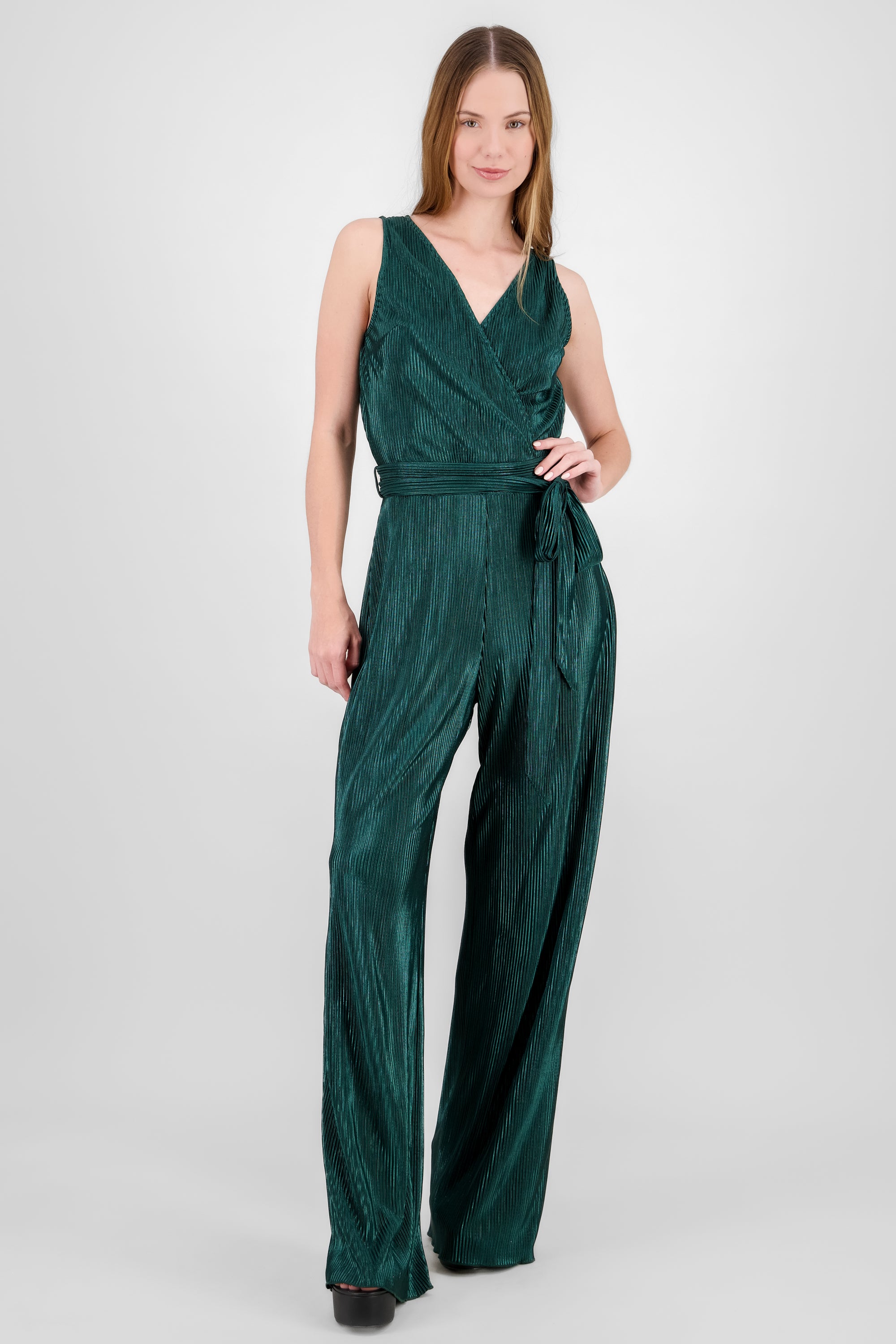 JUMPSUIT DETALLE PLIZADO VERDE