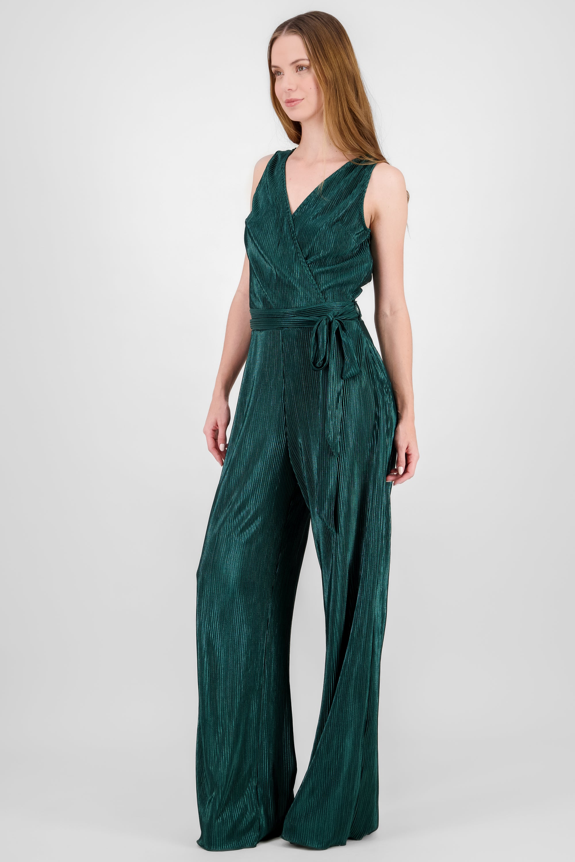 JUMPSUIT DETALLE PLIZADO VERDE