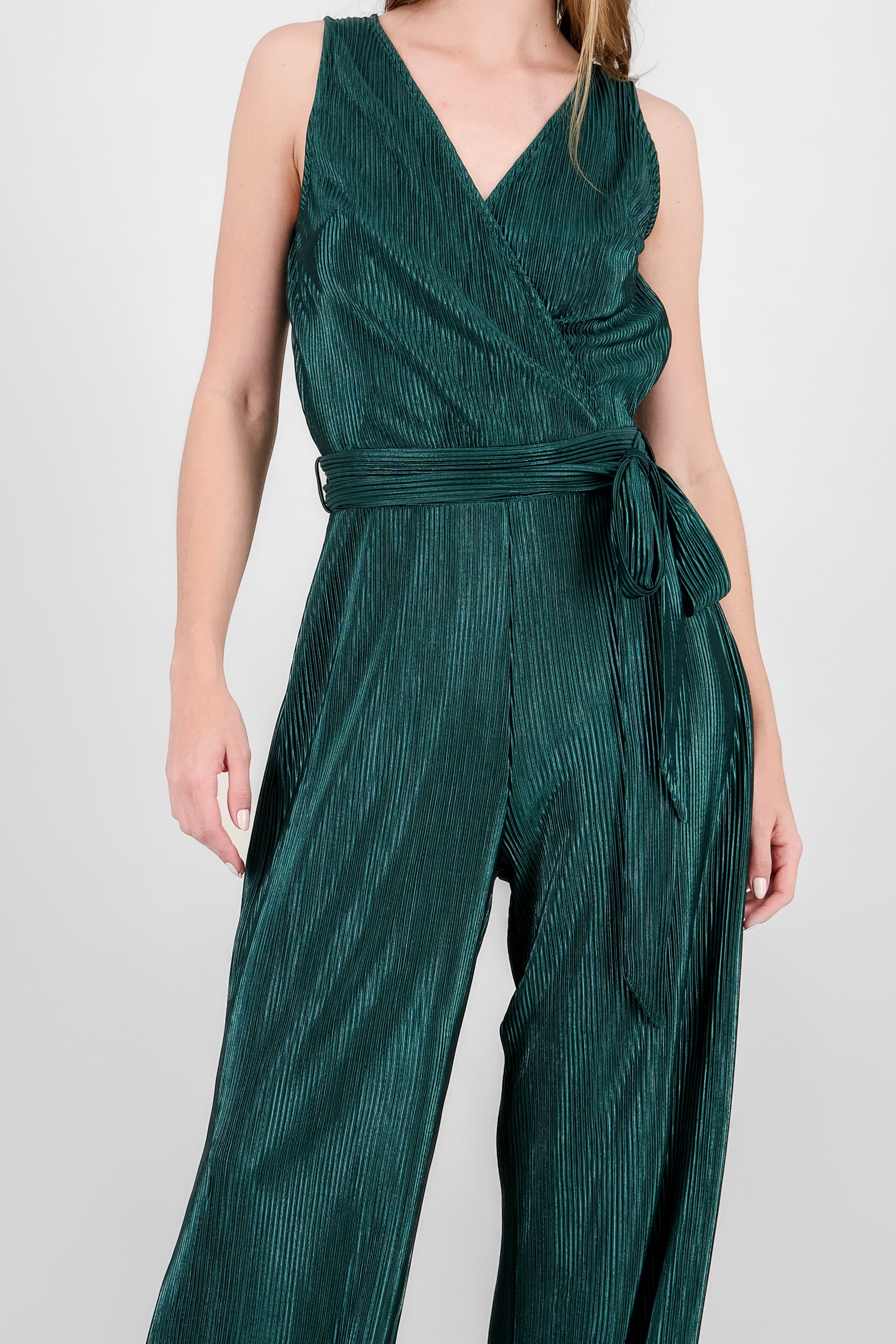 JUMPSUIT DETALLE PLIZADO VERDE