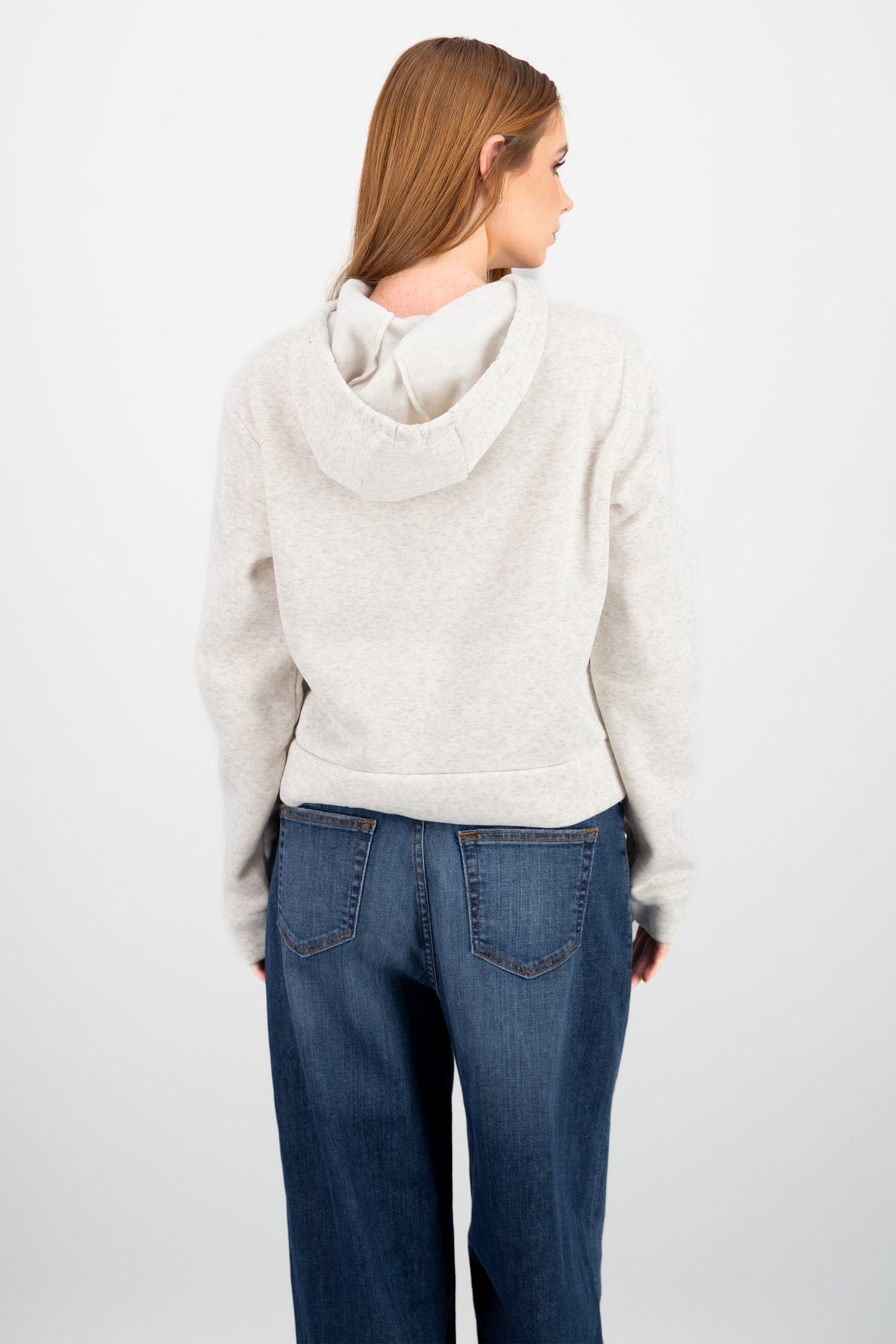 Sudadera oversize brooklyn GRIS COMBO