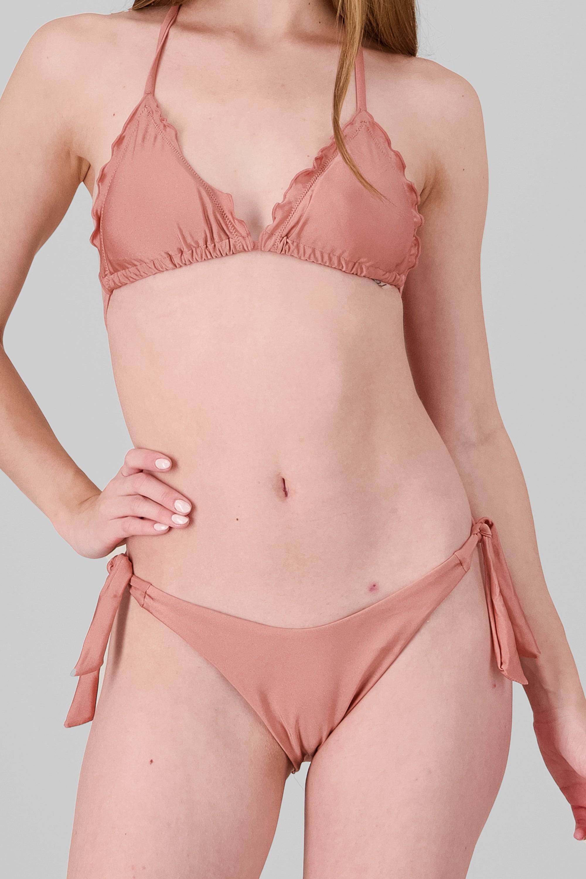 Bikini olanes satin CORAL