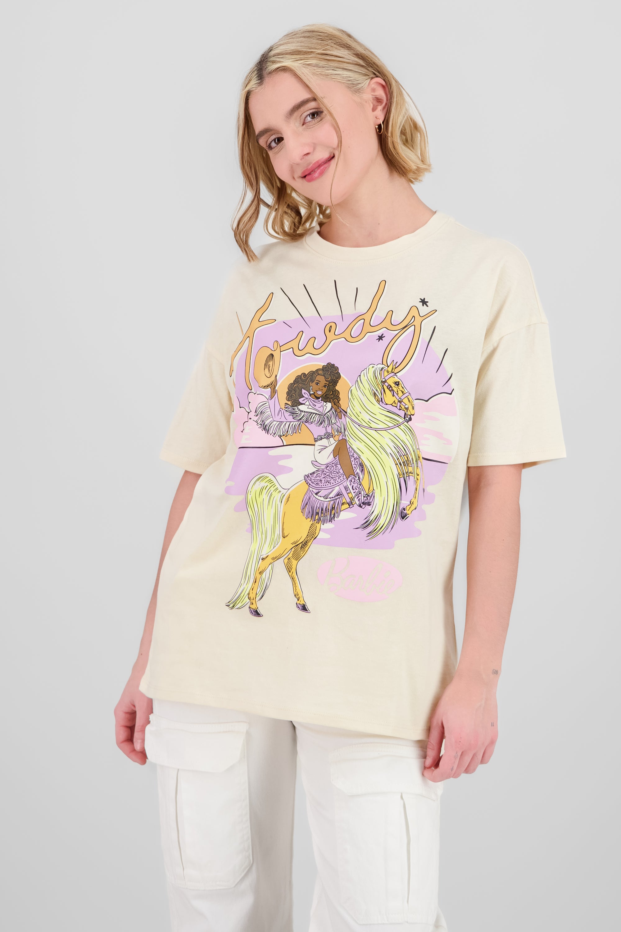 Playera barbie caballo manga corta ARENA