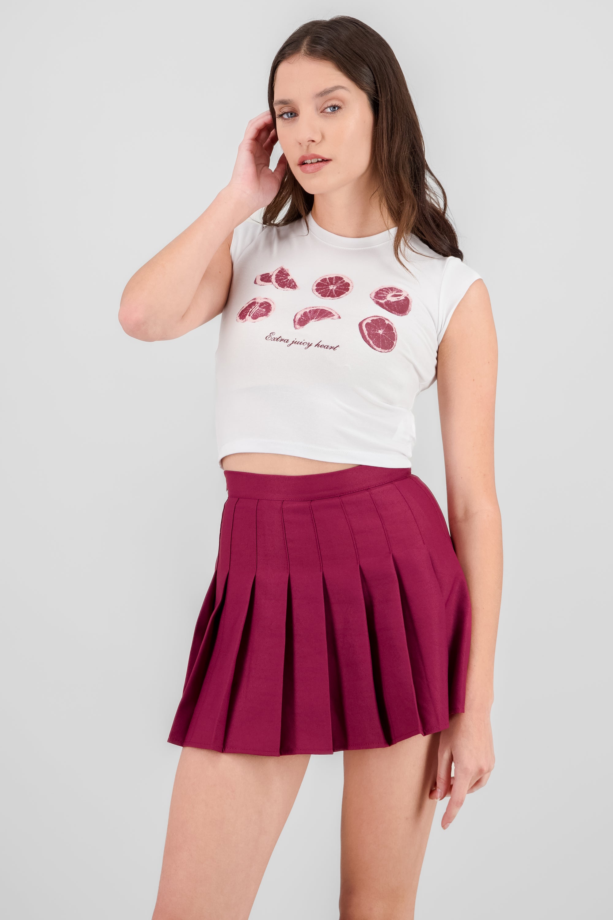 T-shirt con estampado de frutas BLANCO COMBO