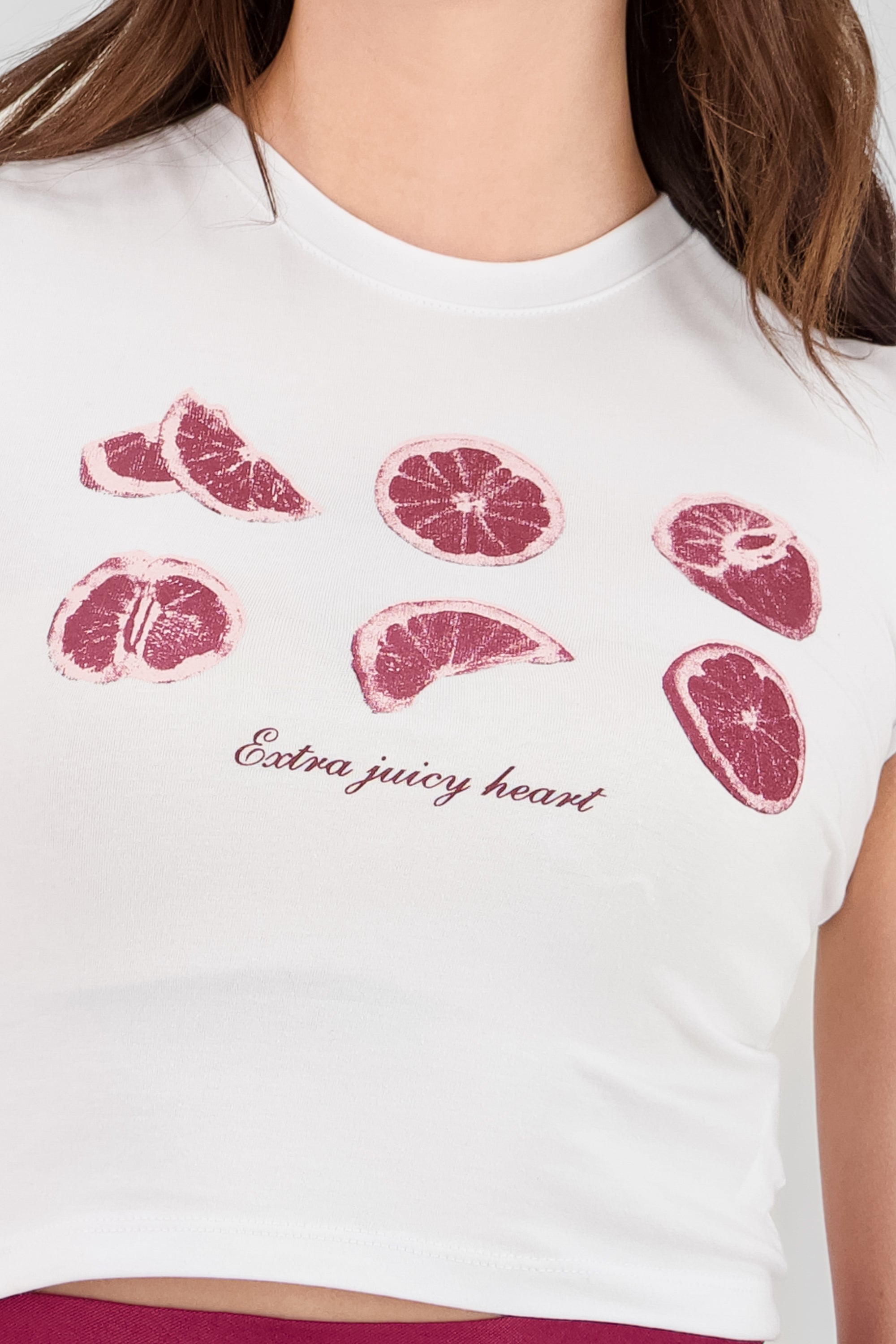 T-shirt con estampado de frutas BLANCO COMBO