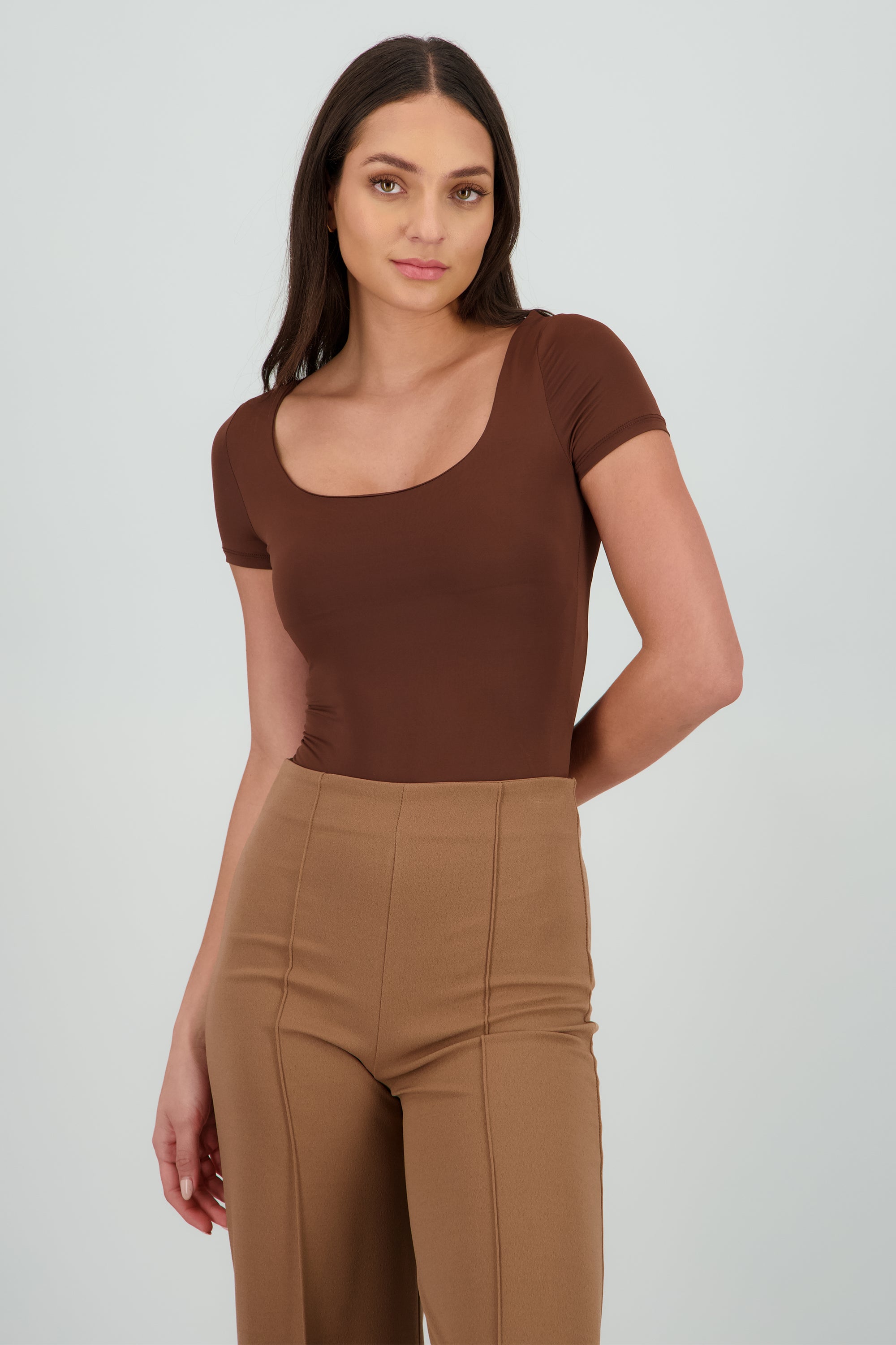 Bodysuit escote cuadrado doble tela