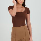 Bodysuit escote cuadrado doble tela
