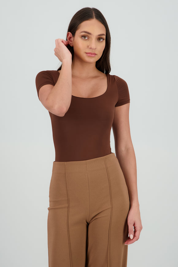 Bodysuit escote cuadrado doble tela