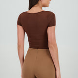 Bodysuit escote cuadrado doble tela