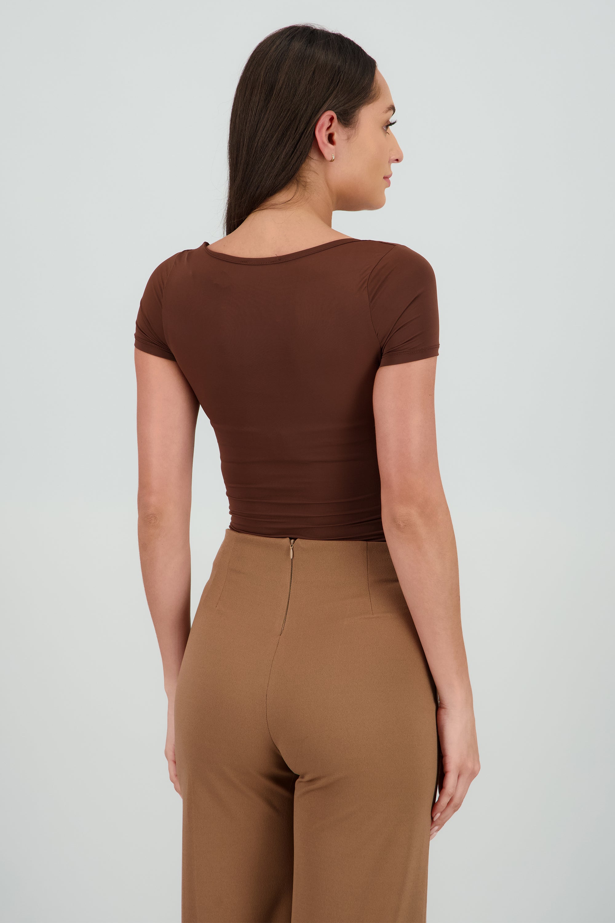 Bodysuit escote cuadrado doble tela