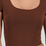 Bodysuit escote cuadrado doble tela