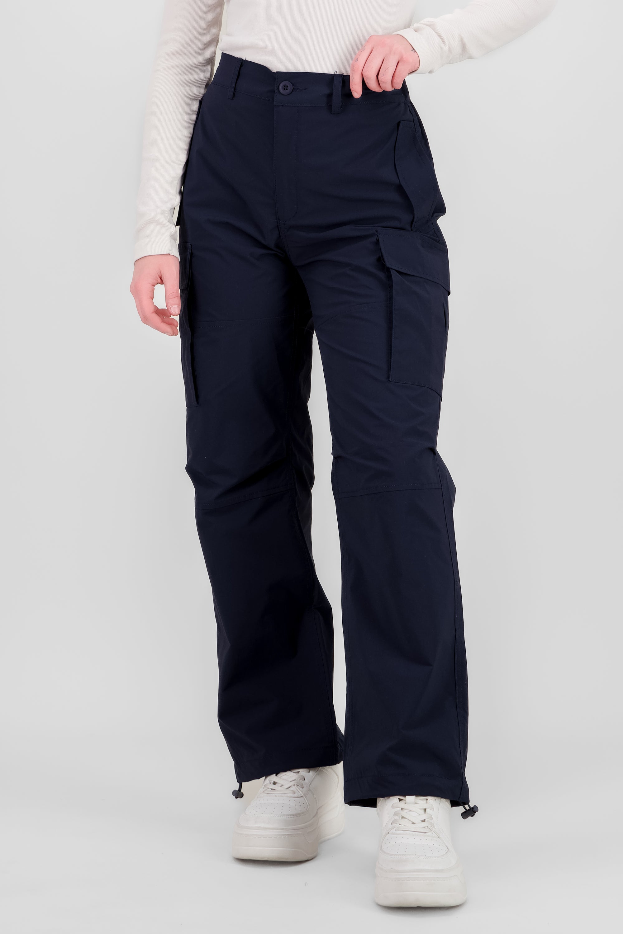 Pantalon parachute liso MARINO