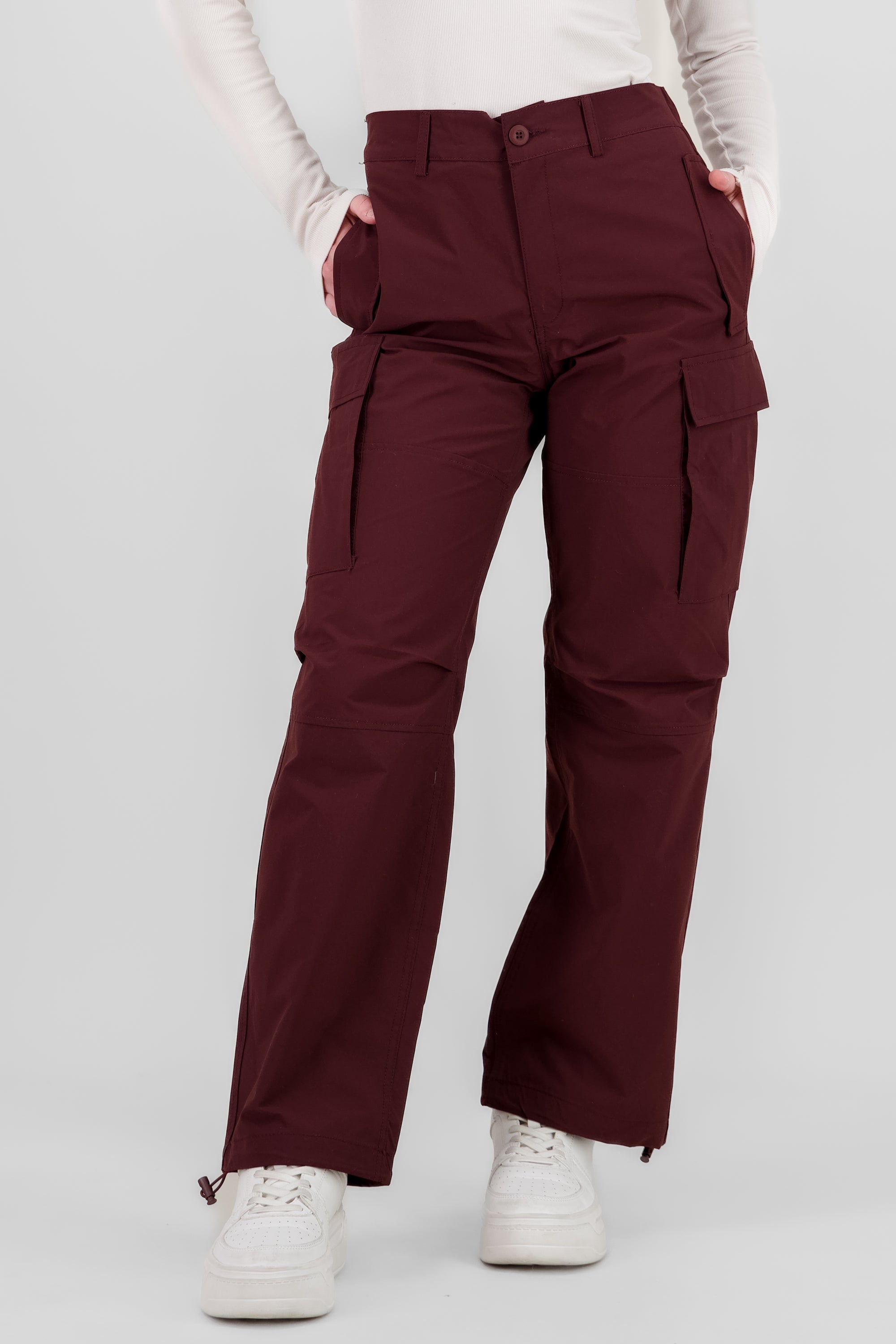 Pantalon parachute liso CIRUELA