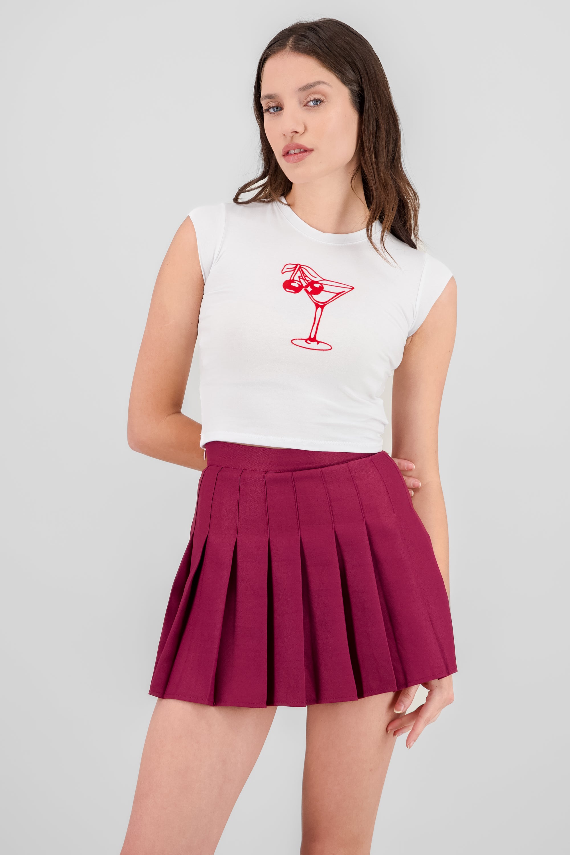 T-shirt de drink con flock BLANCO COMBO