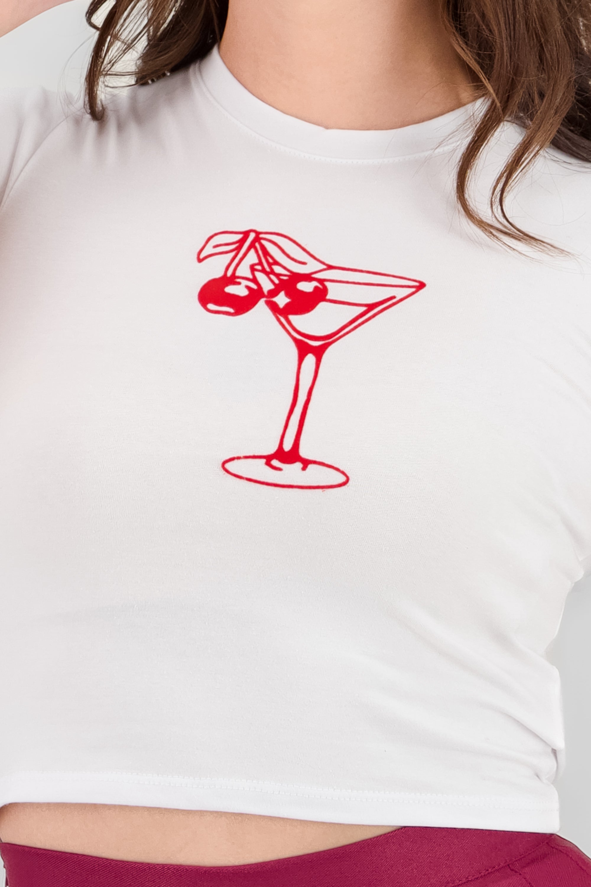 T-shirt de drink con flock BLANCO COMBO