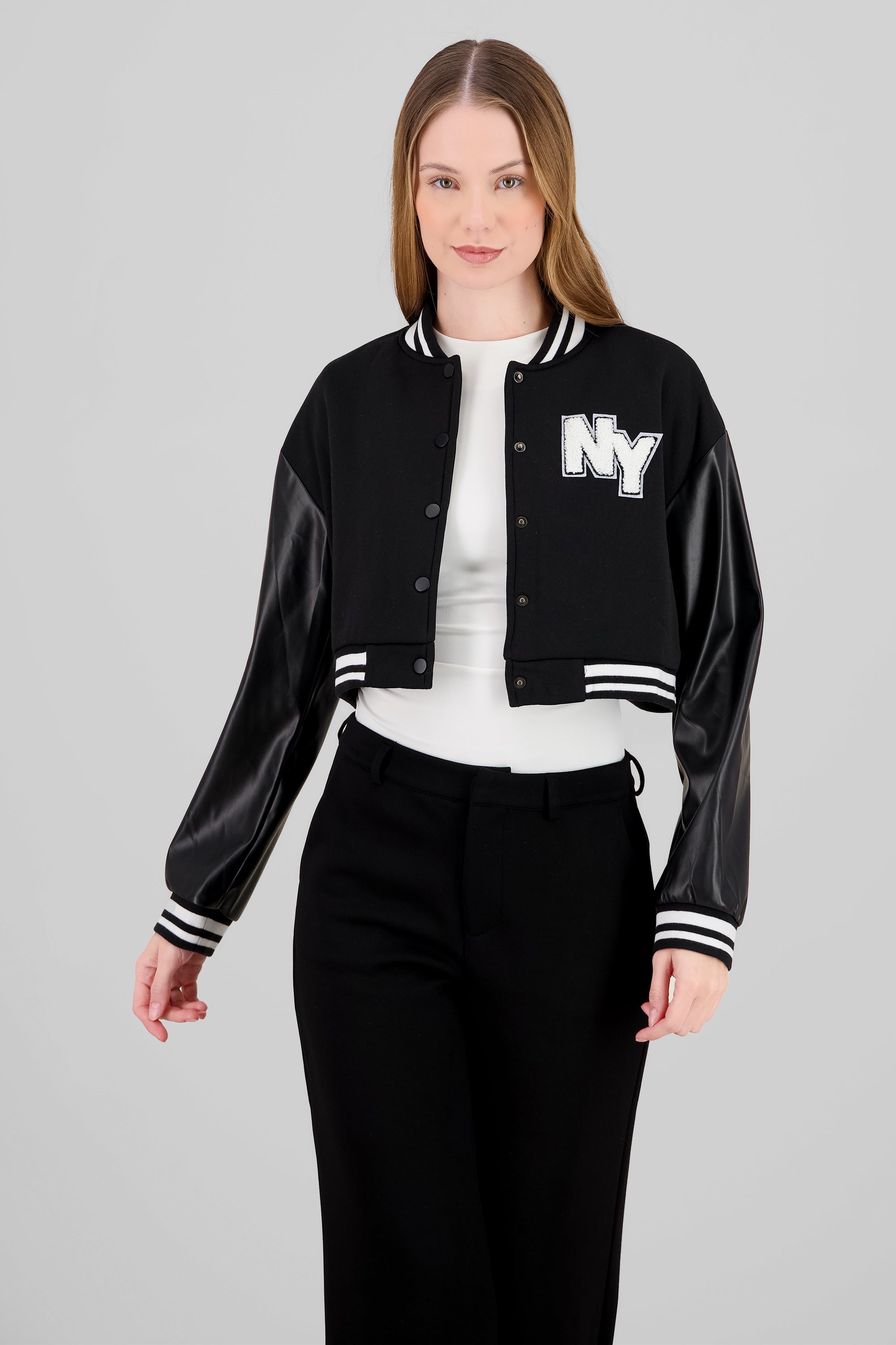 Chamarra bomber ny NEGRO