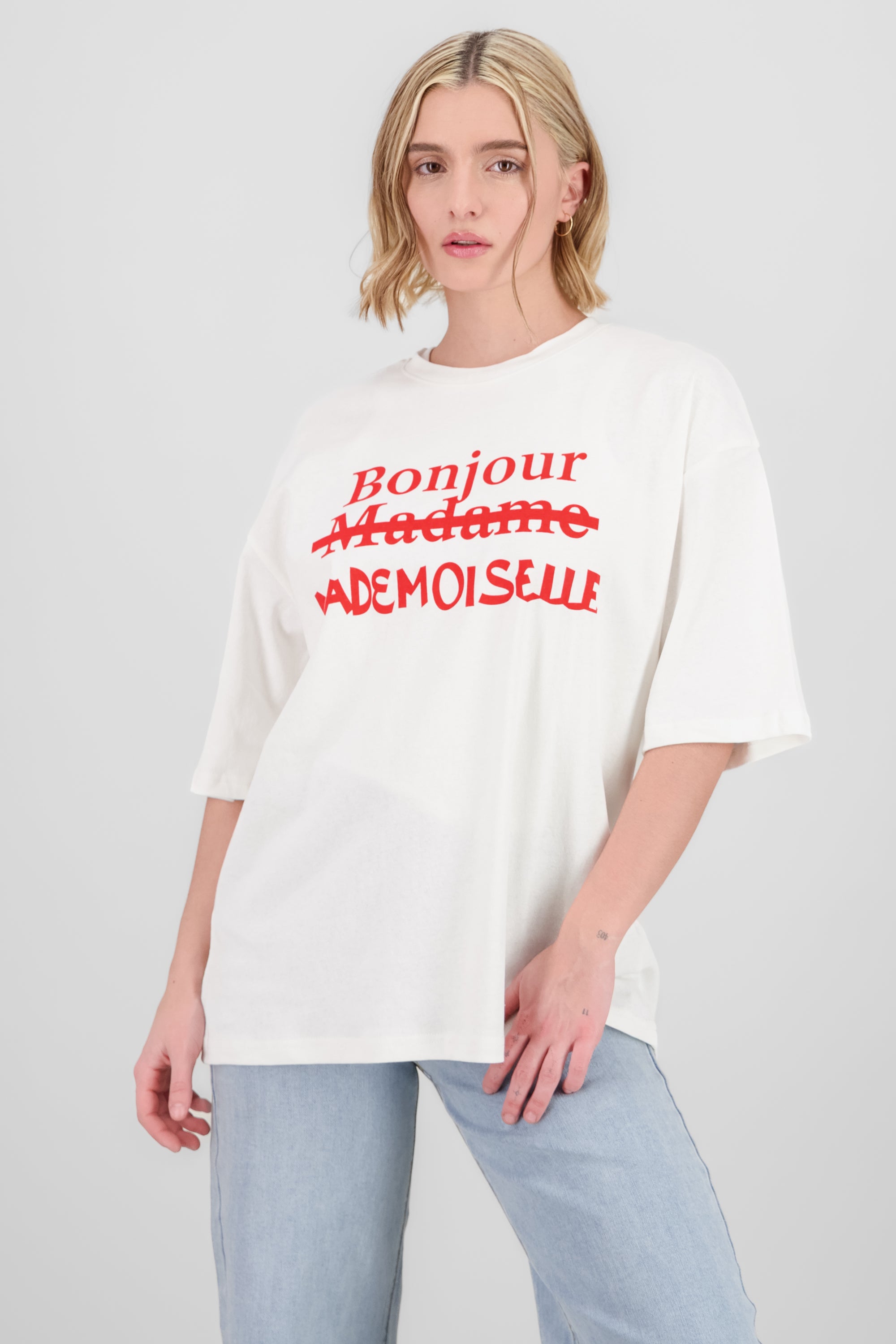 Playera mademoiselle ROJO COMBO