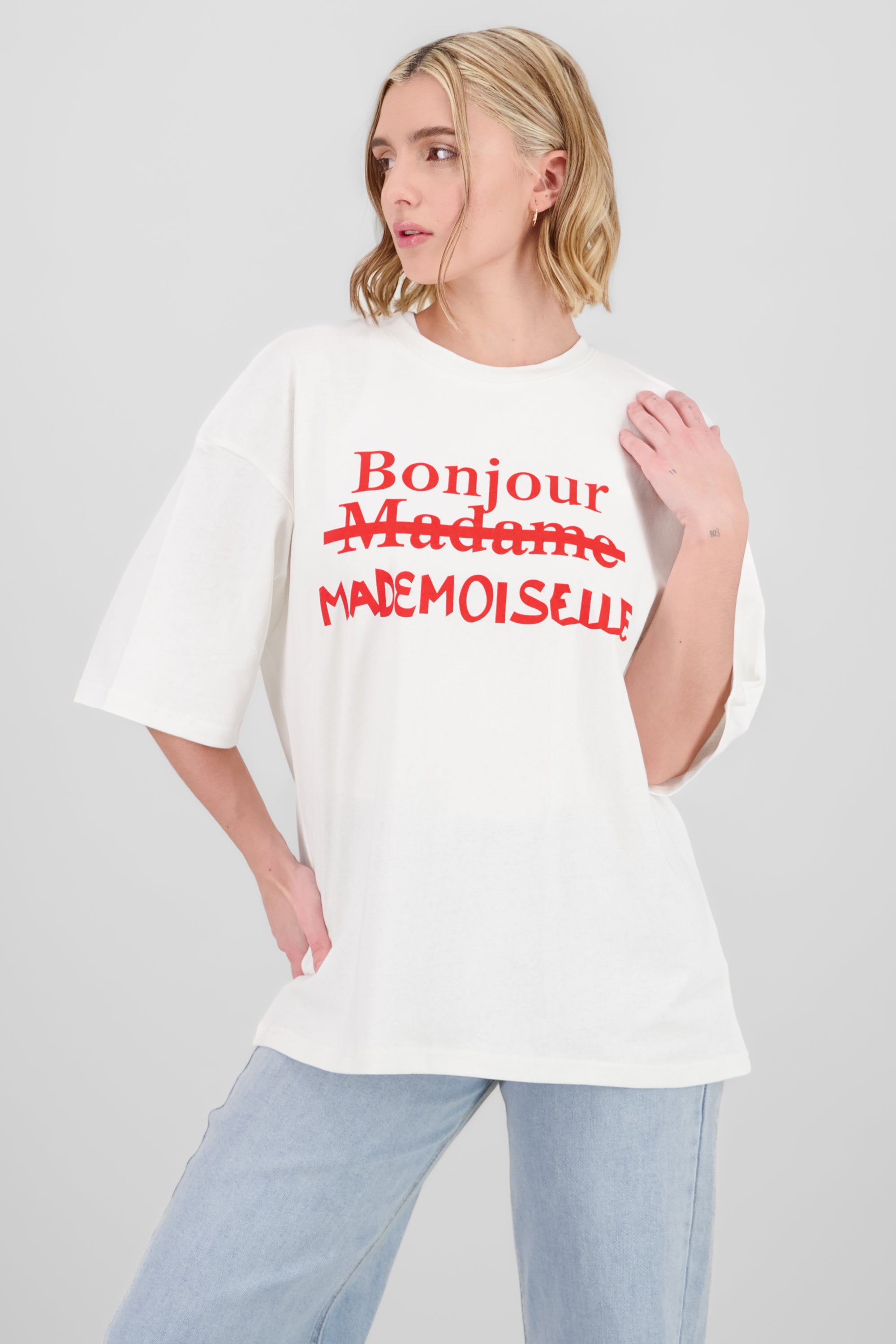 Playera mademoiselle ROJO COMBO