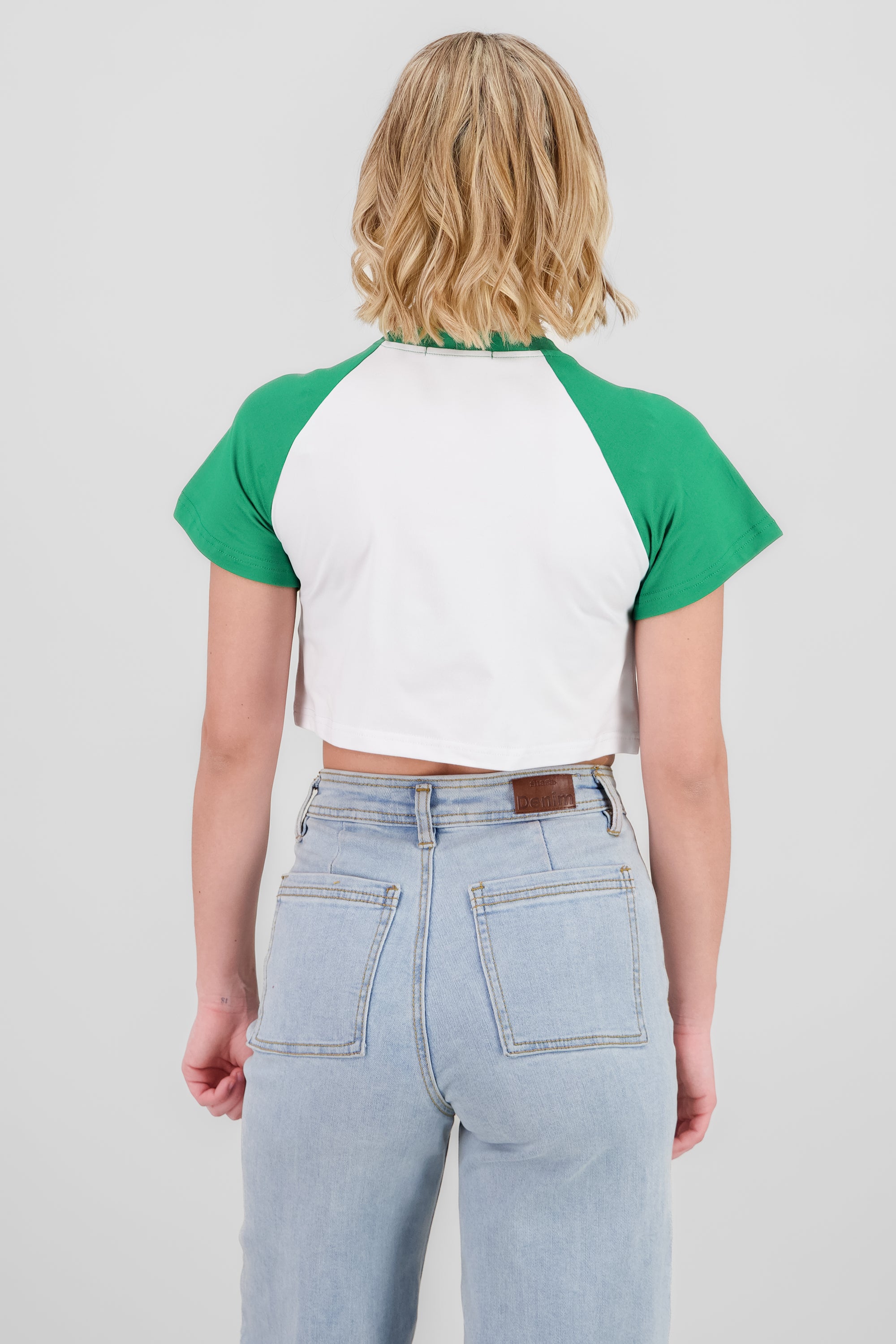 Playera crop 13 VERDE BOTELLA