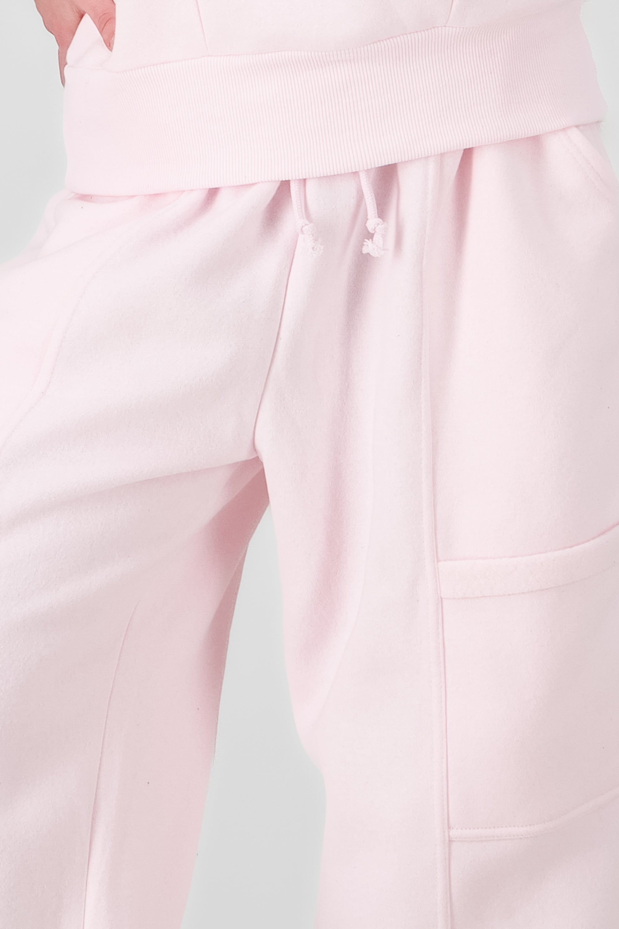 Joggers lisos felpa con resorte Hypsters ROSA PASTEL