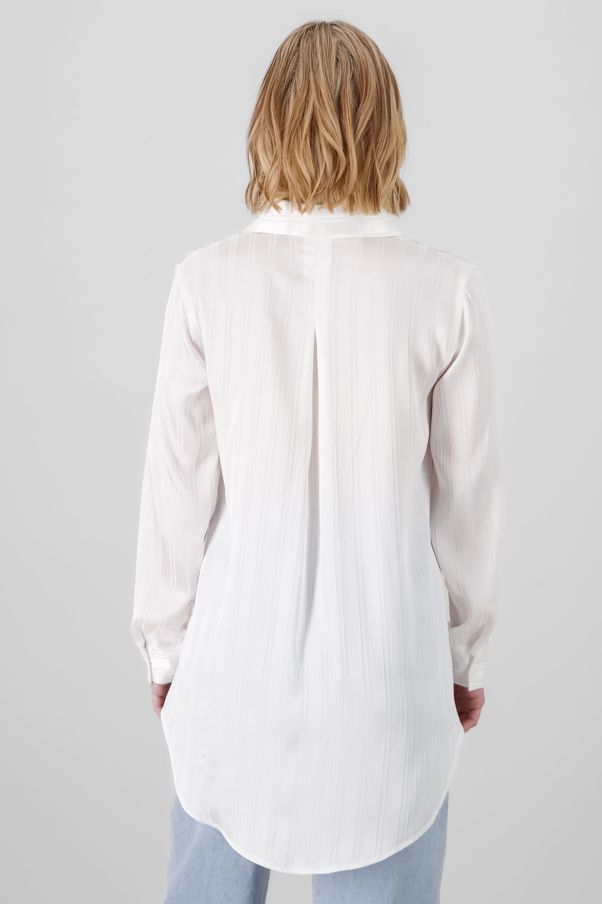 Camisa oversized satin BLANCO