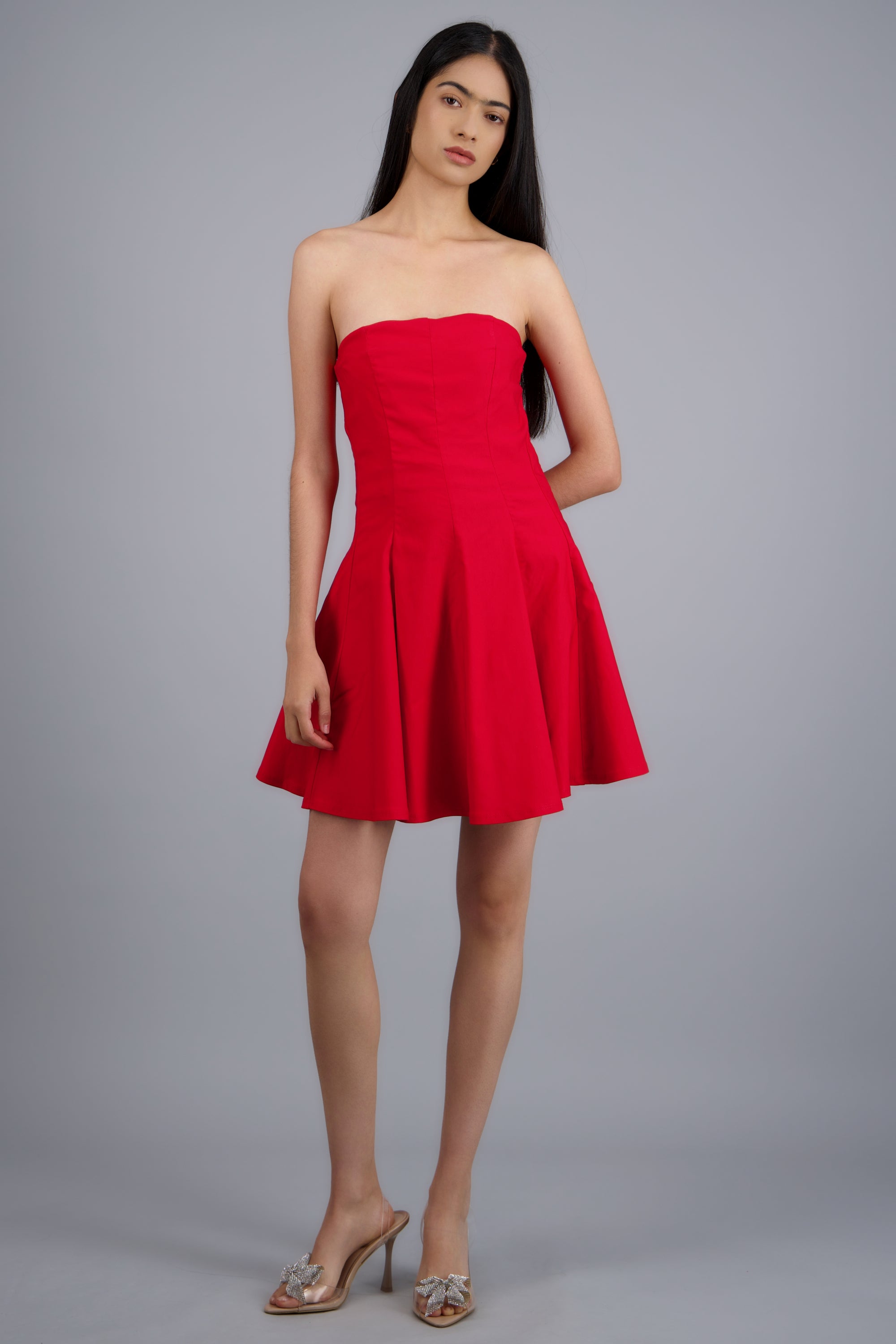 Tacon transparente moño brillos NUDE