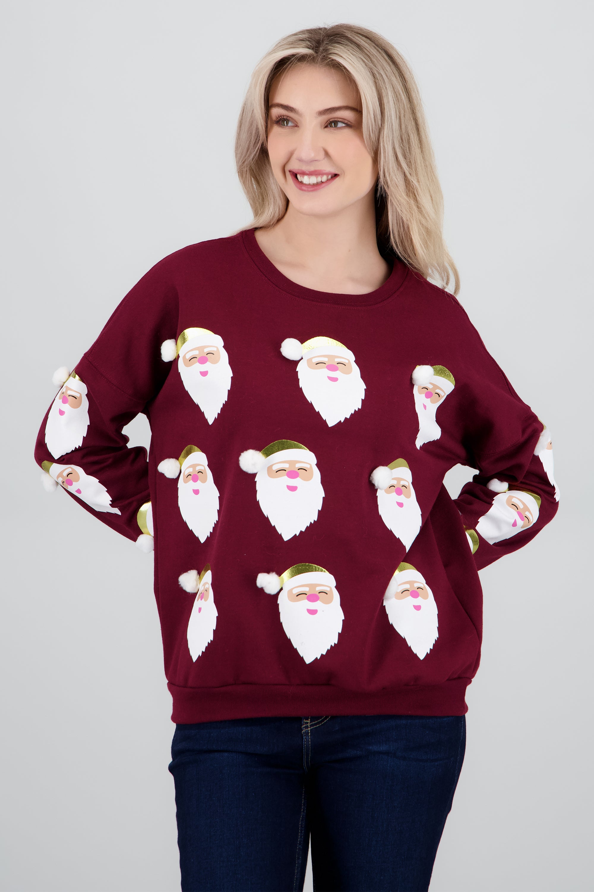 Sudadera santas foil VINO