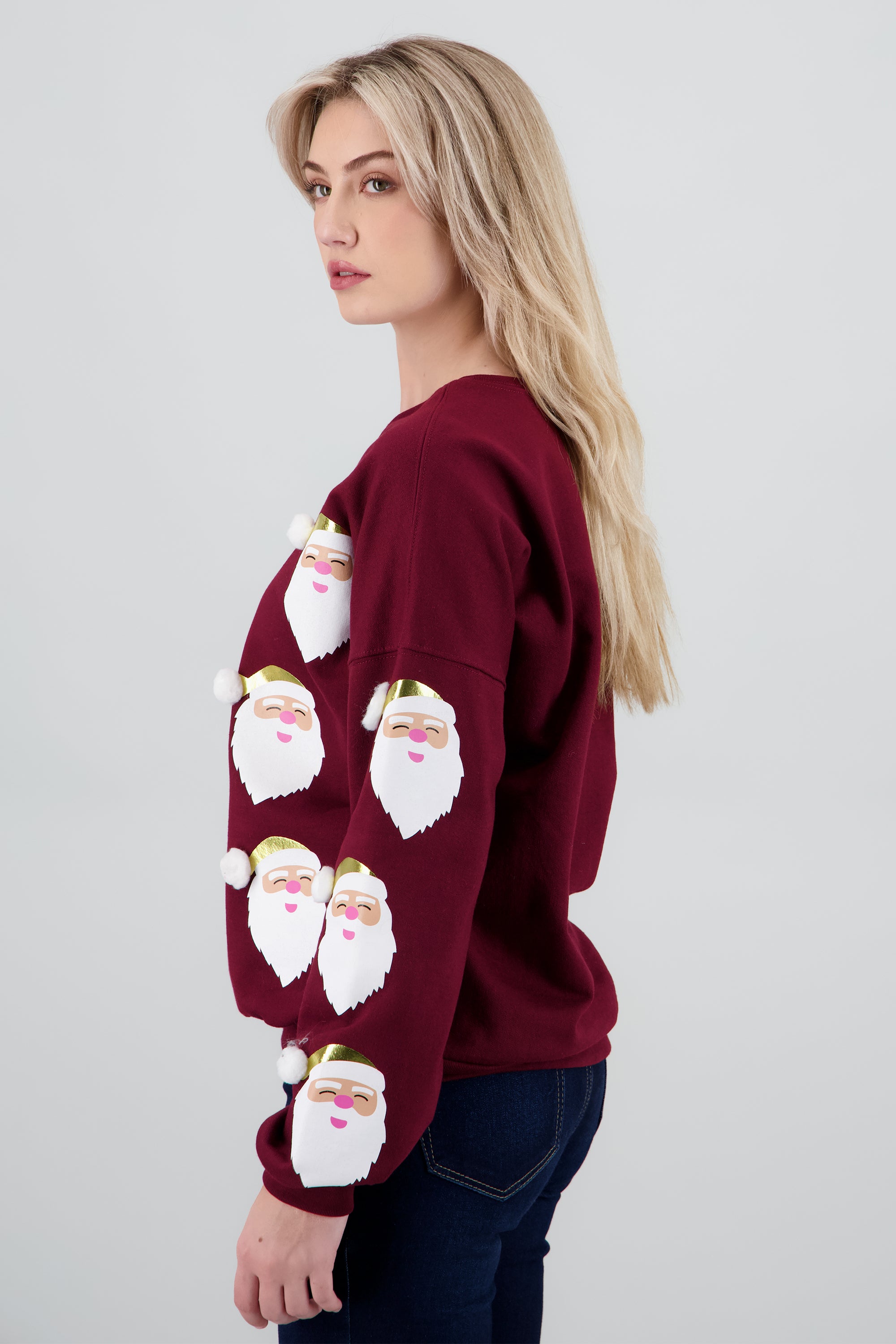 Sudadera santas foil VINO