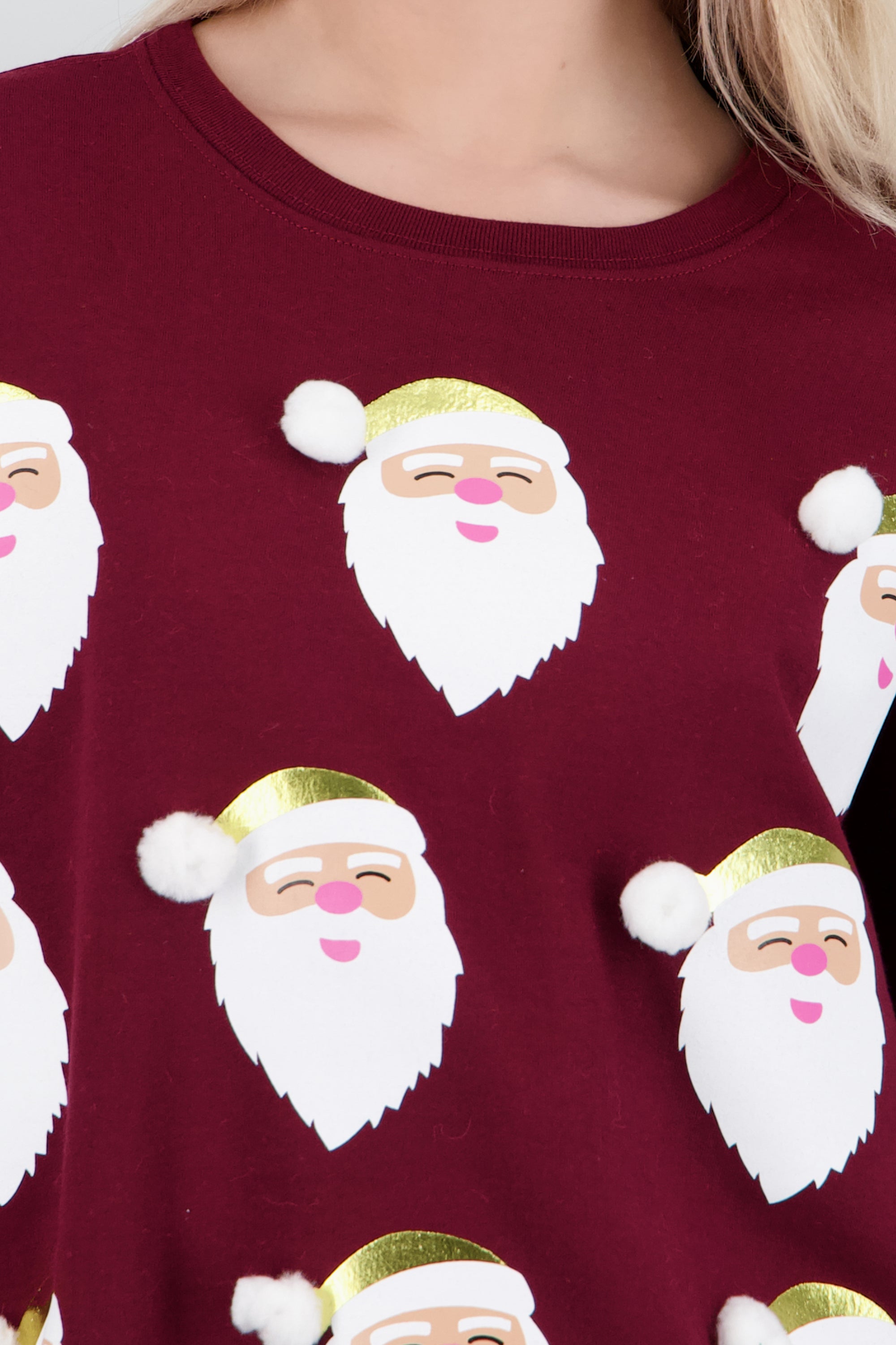 Sudadera santas foil VINO