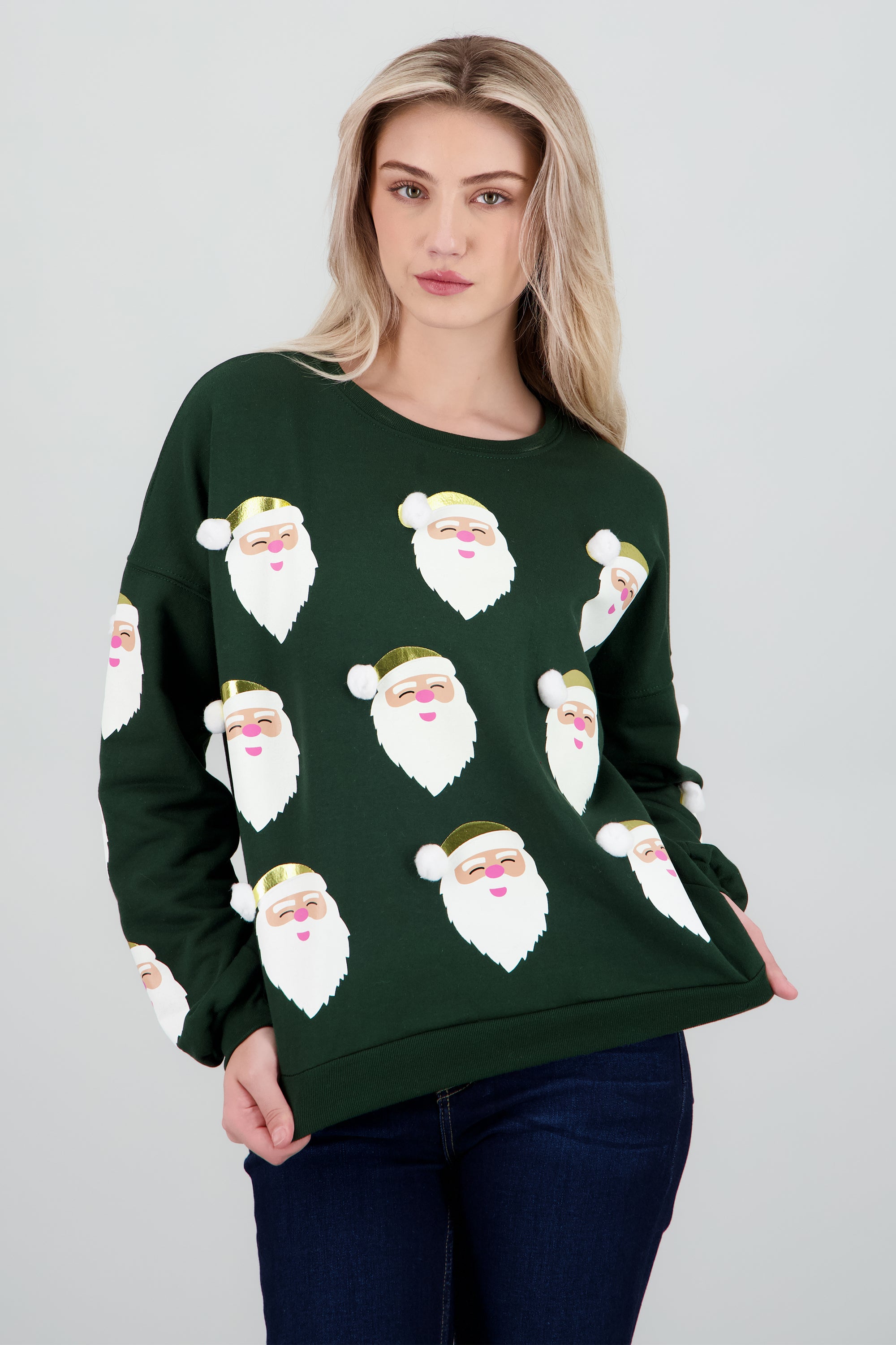 Sudadera santas foil VERDE CAZADOR