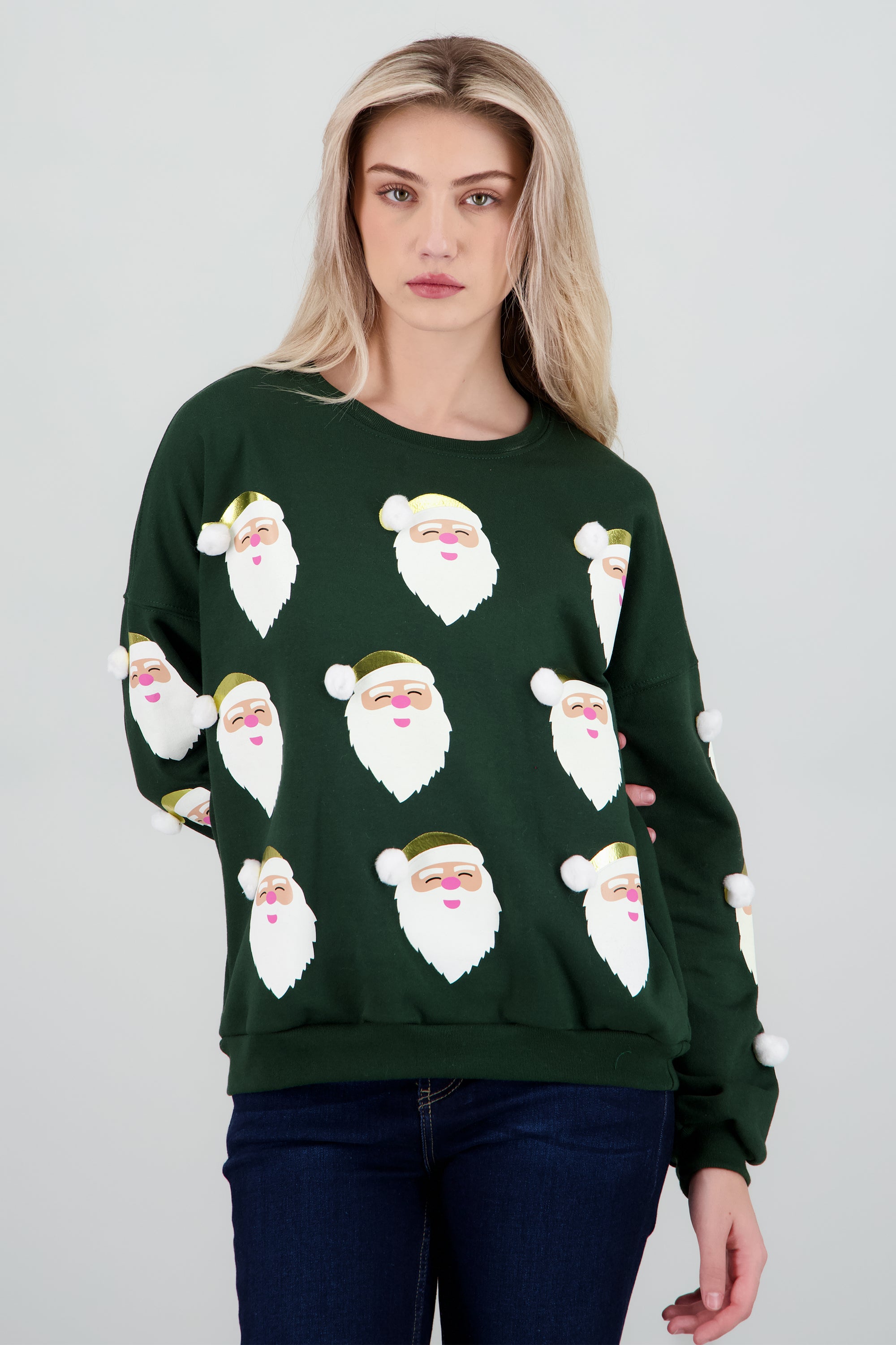 Sudadera santas foil VERDE CAZADOR