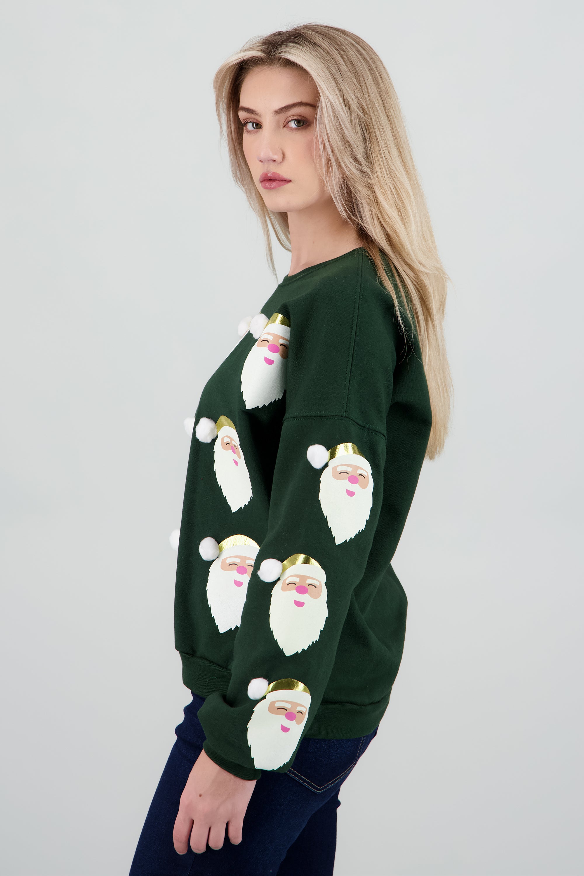 Sudadera santas foil VERDE CAZADOR