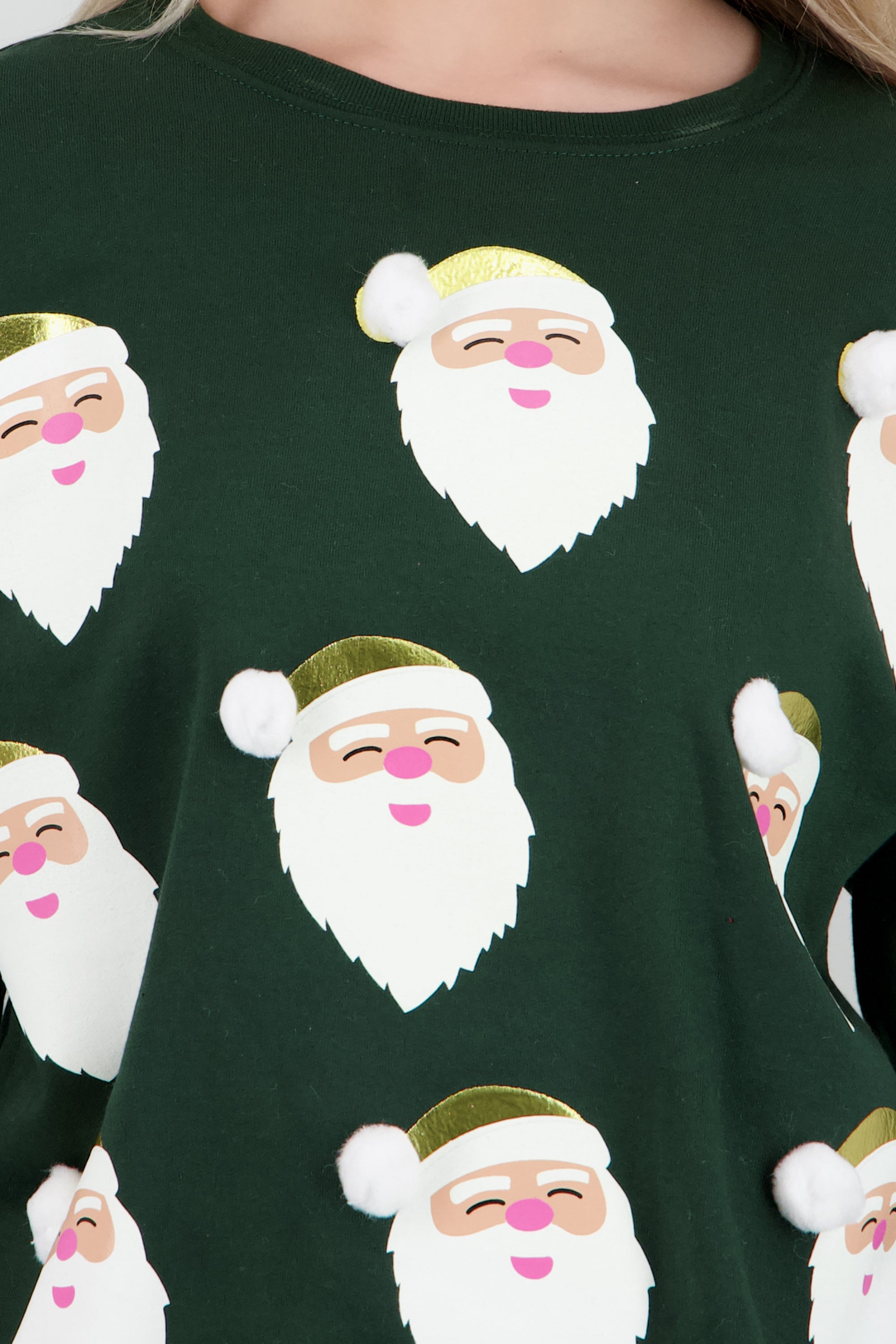 Sudadera santas foil VERDE CAZADOR