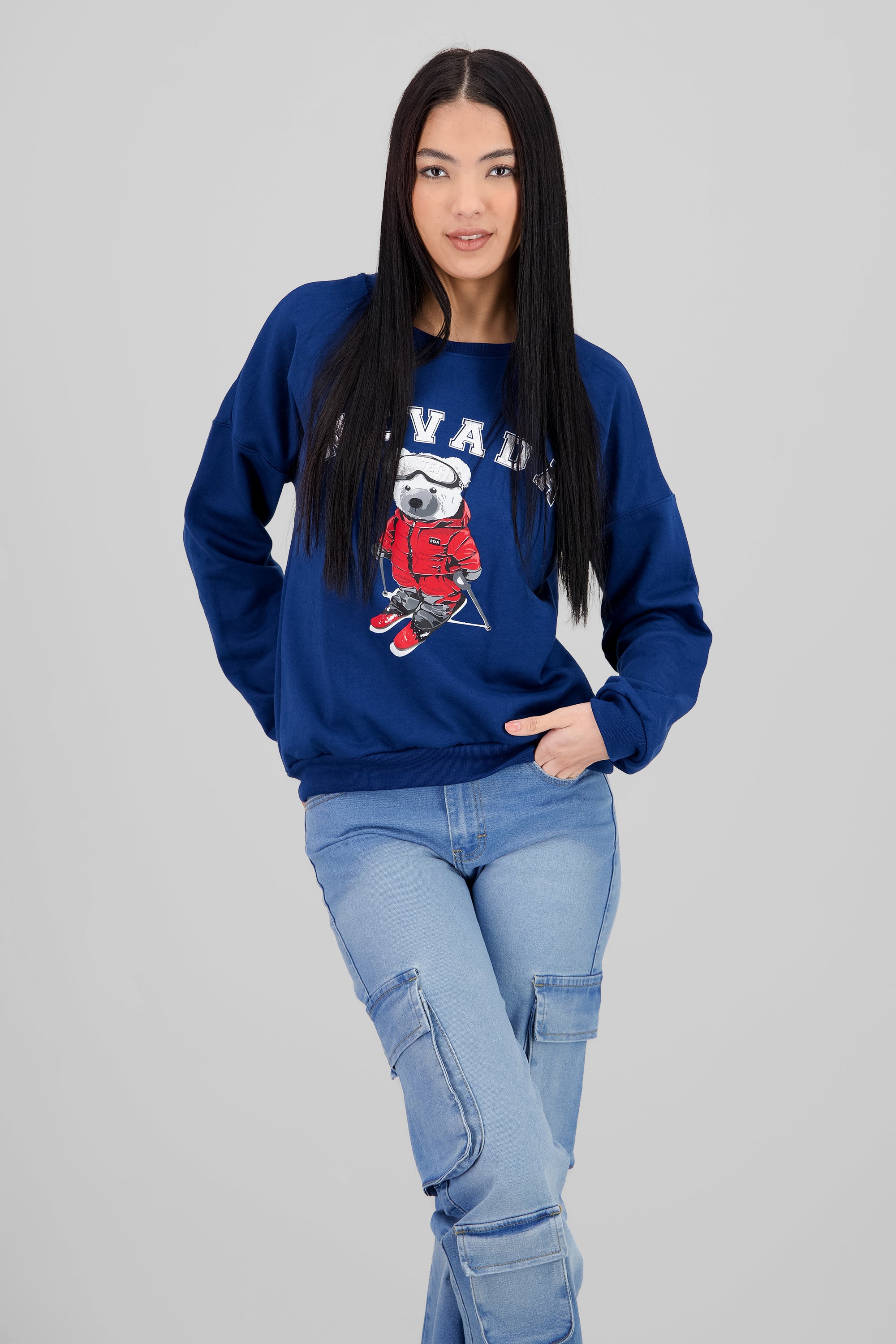 Sudadera oso ski AZUL