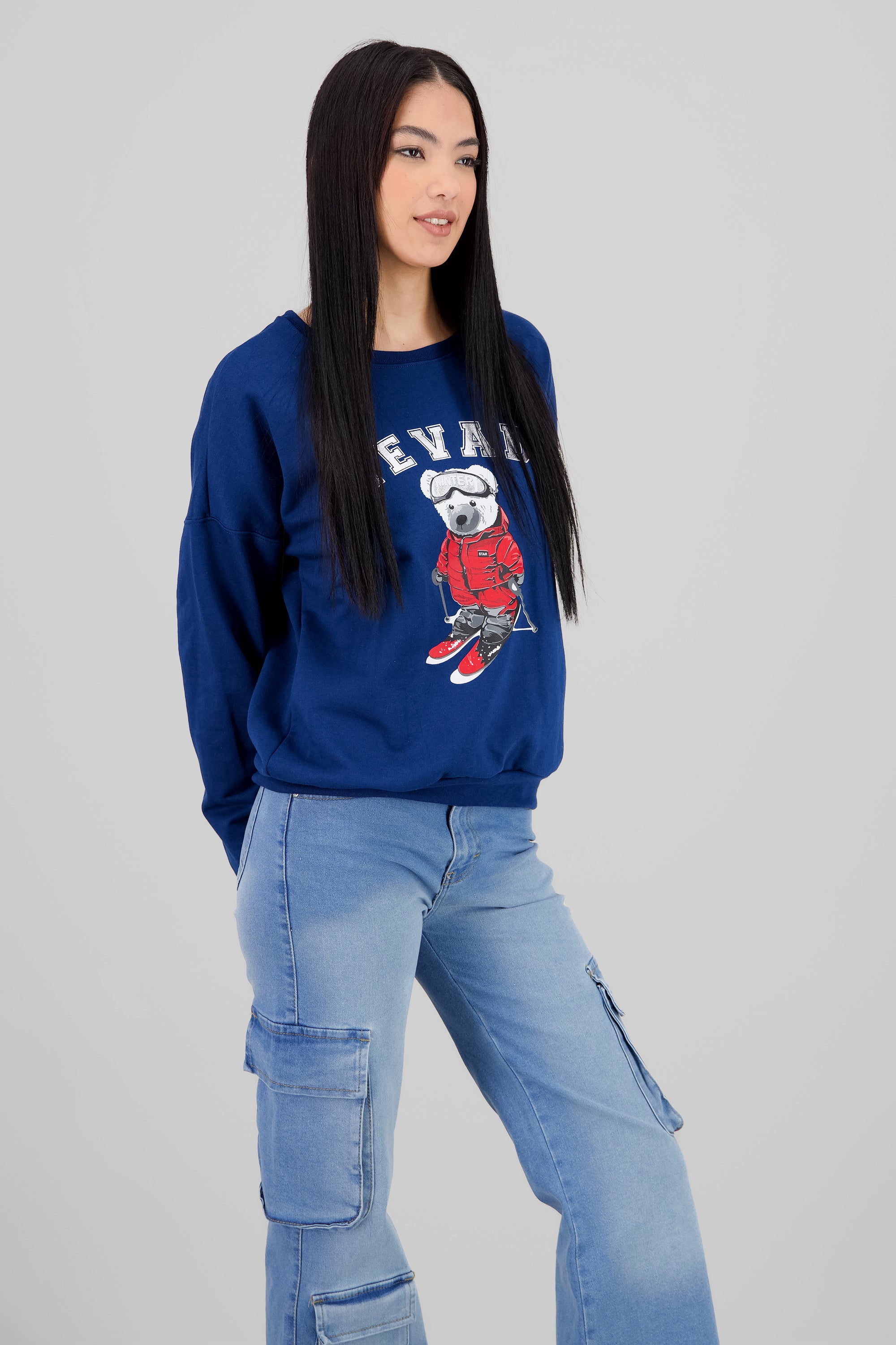 Sudadera oso ski AZUL