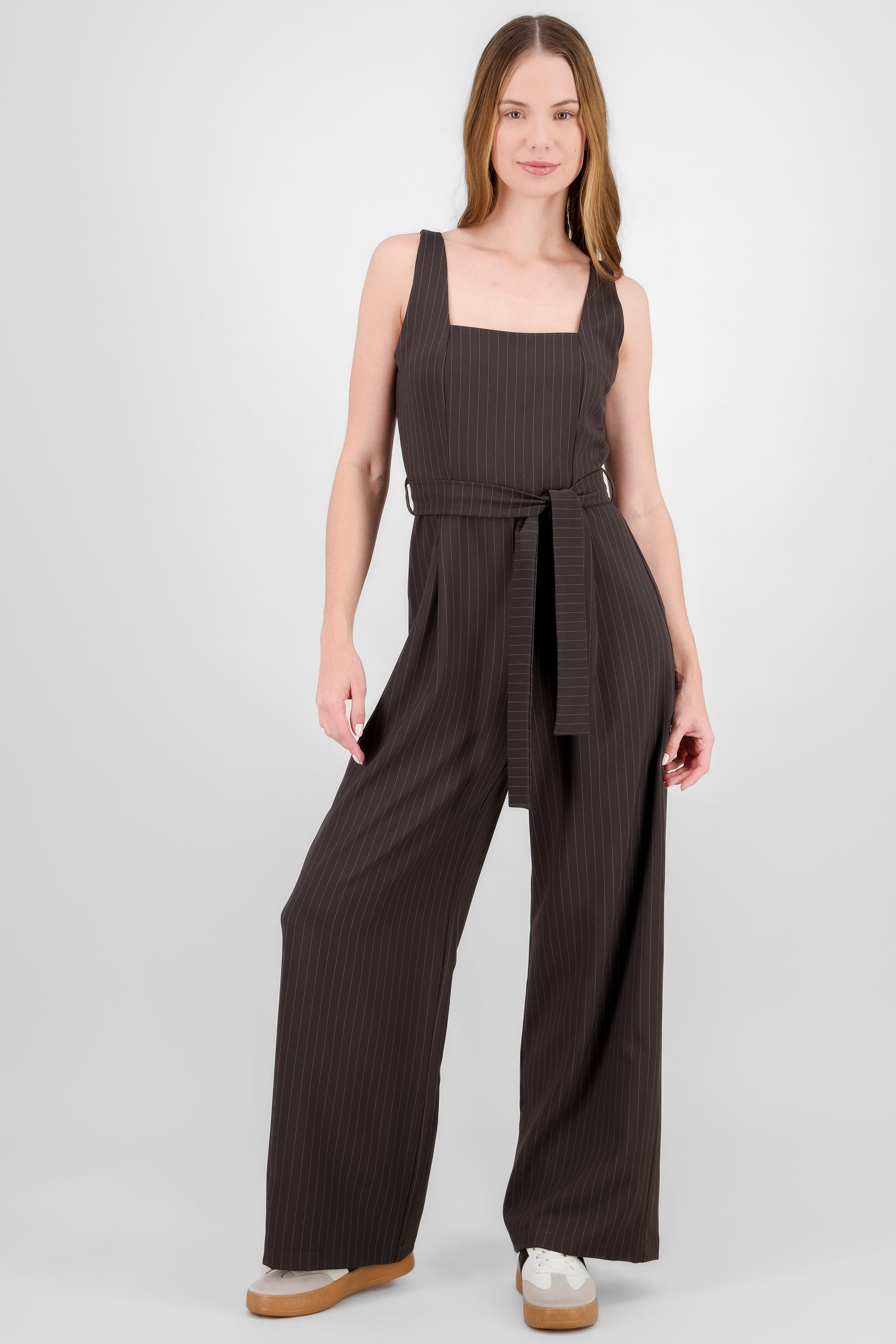 Jumpsuit rayas tirantes GRIS OBSCURO