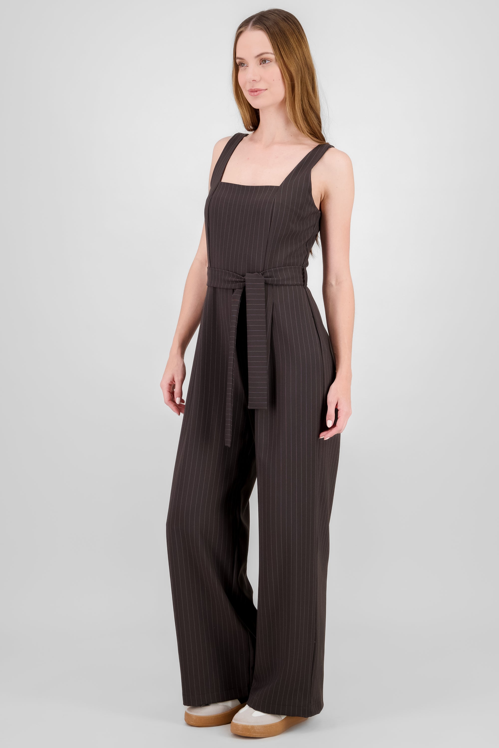 Jumpsuit rayas tirantes GRIS OBSCURO