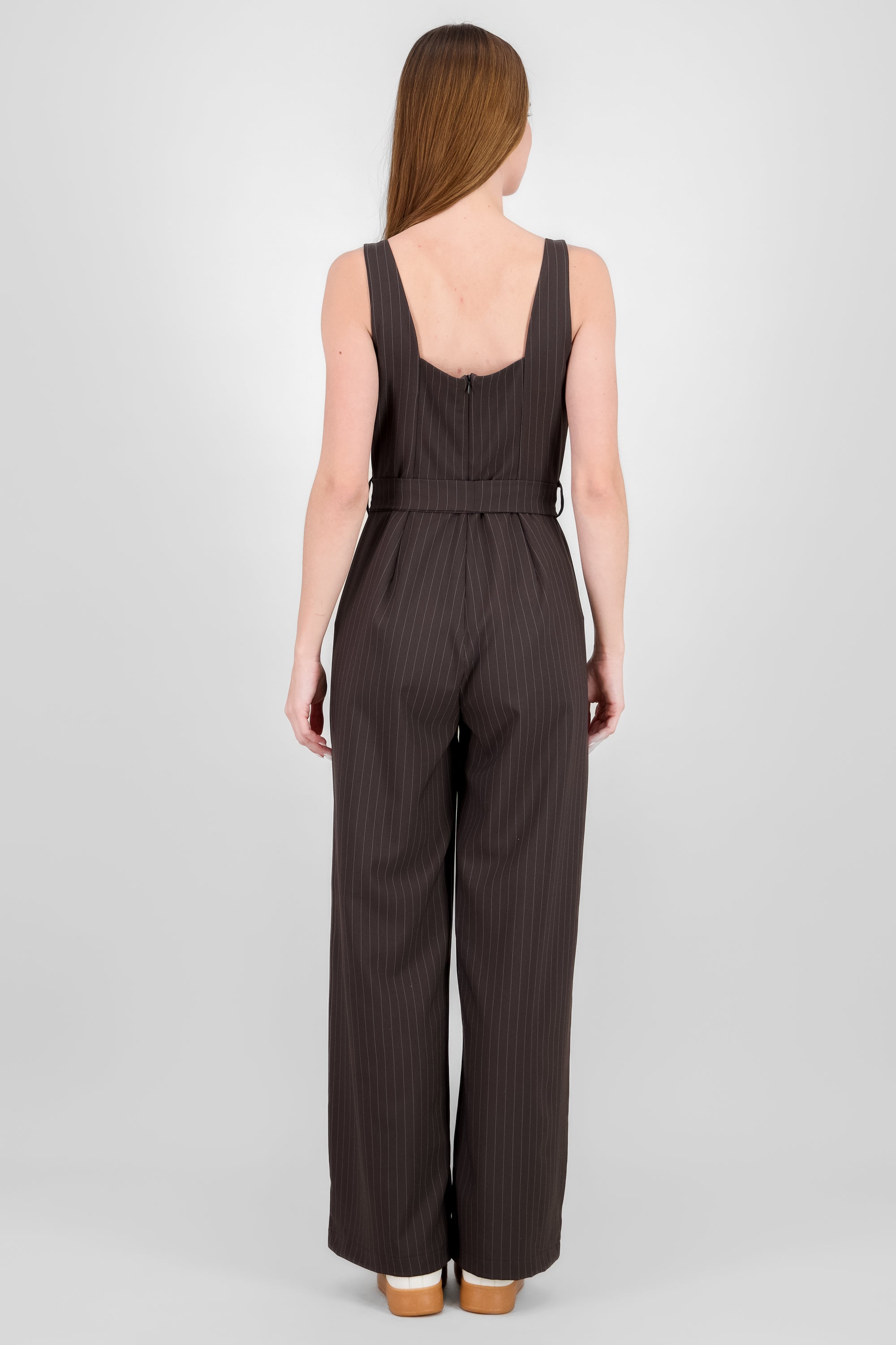 Jumpsuit rayas tirantes GRIS OBSCURO