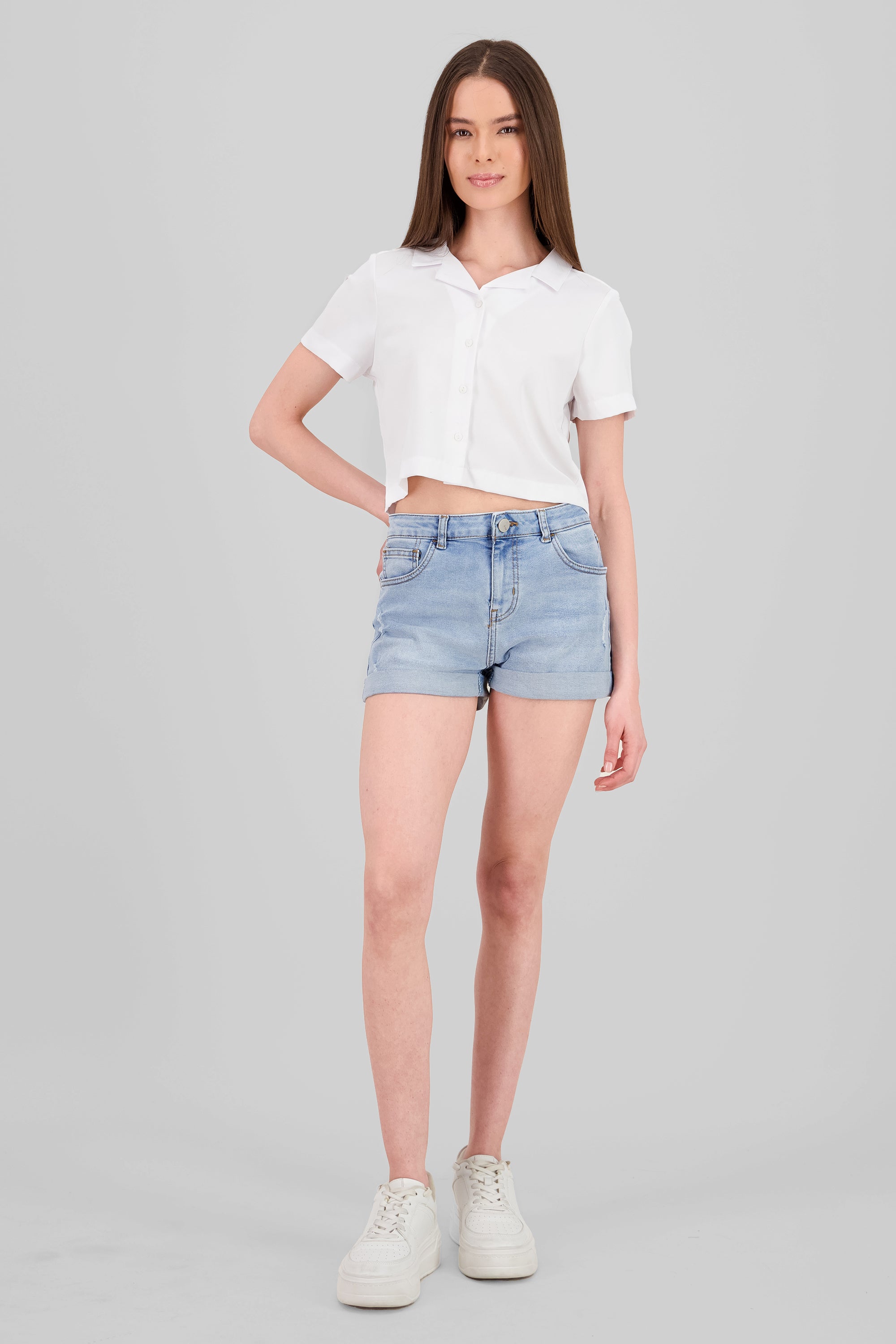 Short dobladillo desgaste LIGHT WASH